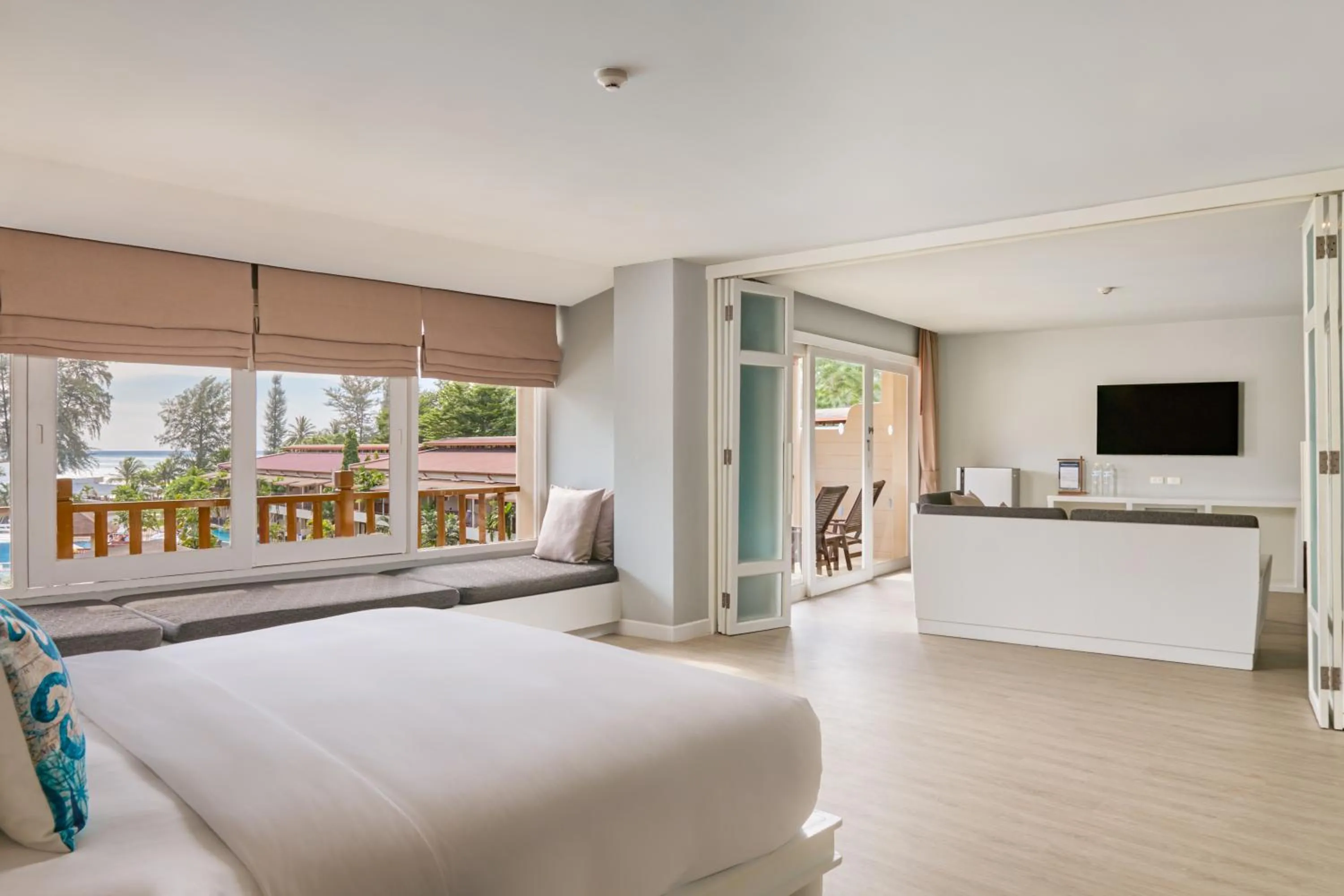 Balcony/Terrace, Bed in Arinara Beach Resort Phuket - SHA Extra Plus
