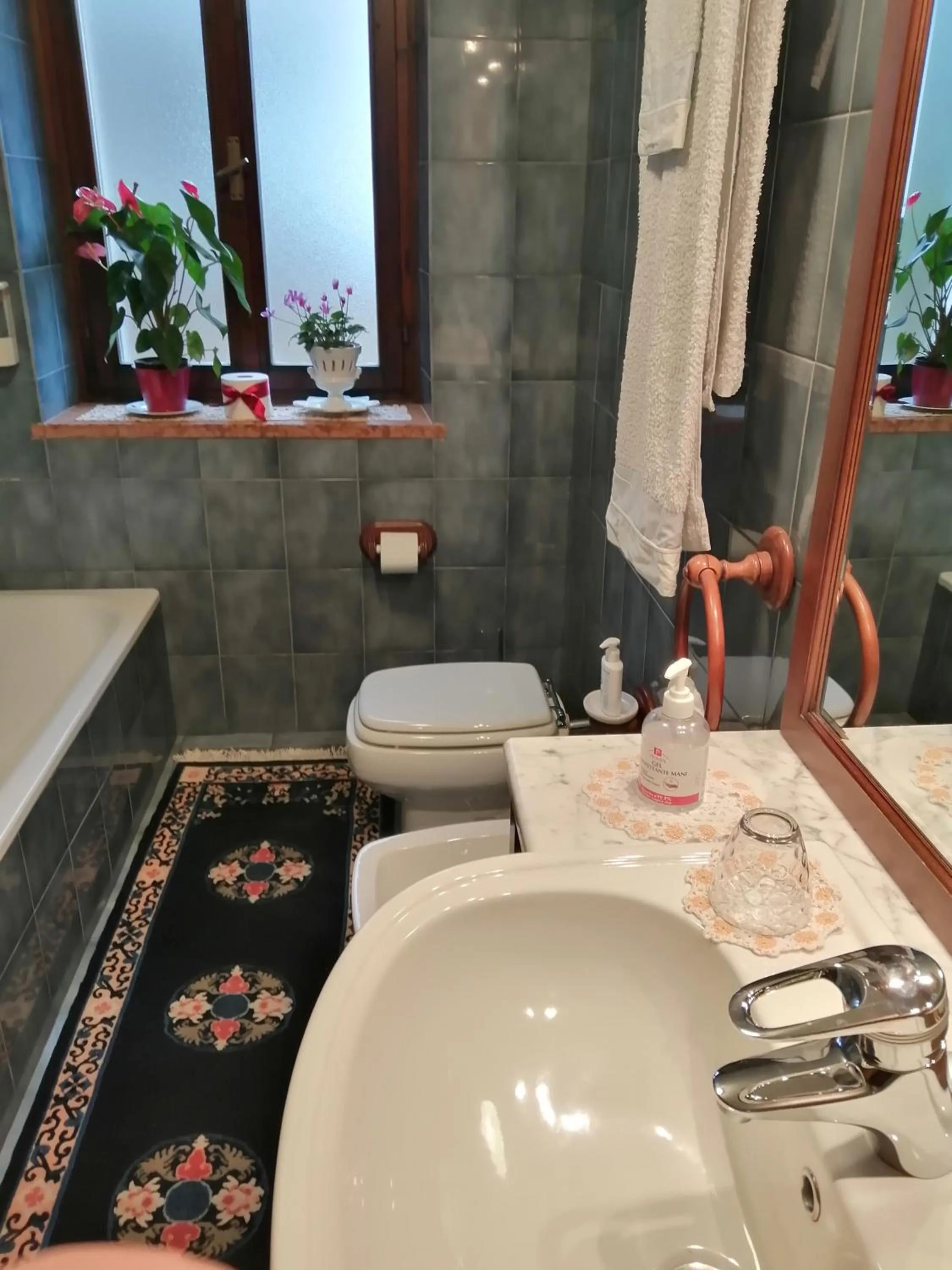 Toilet in B&B da Paolo con vista Lago di Garda