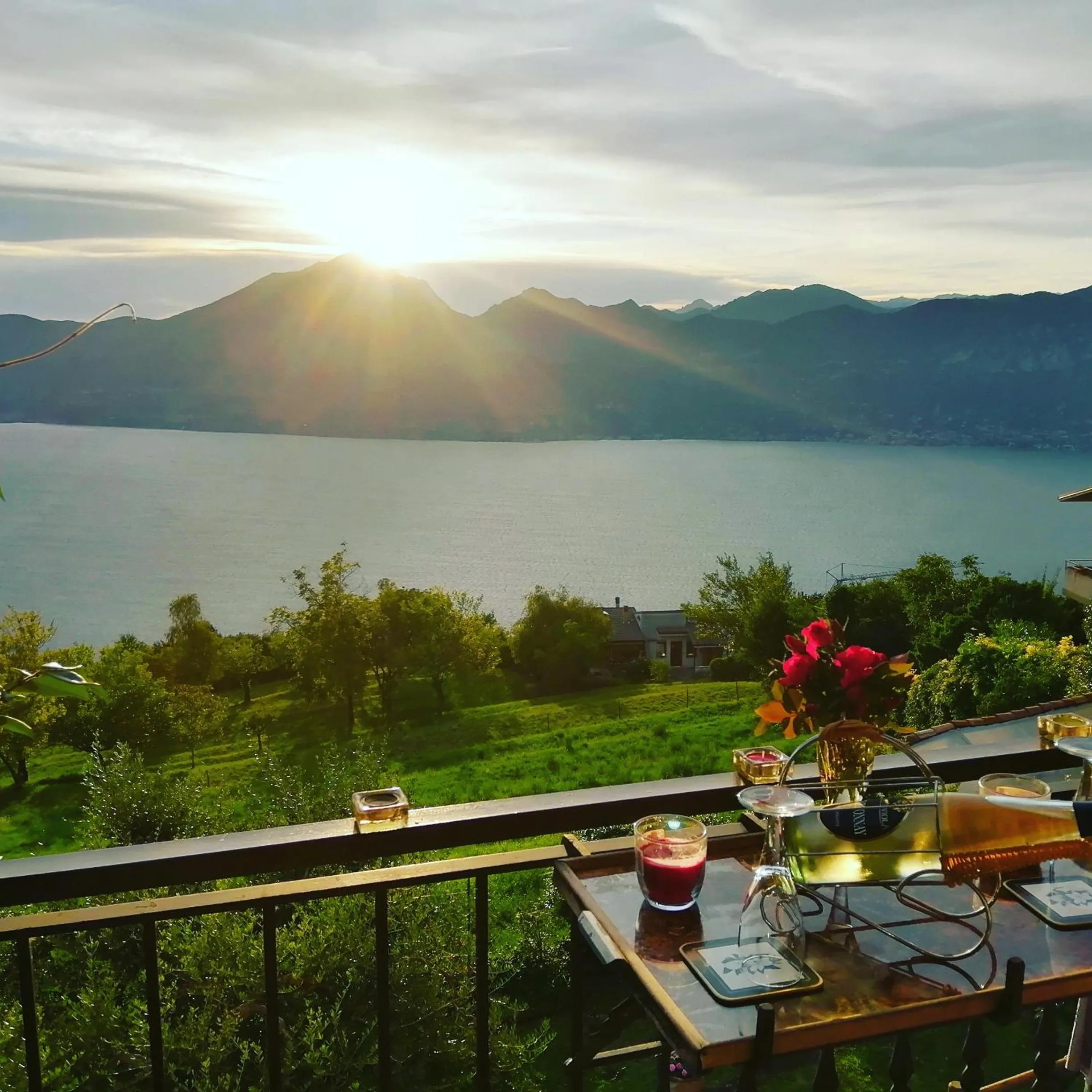 Balcony/Terrace in B&B da Paolo con vista Lago di Garda