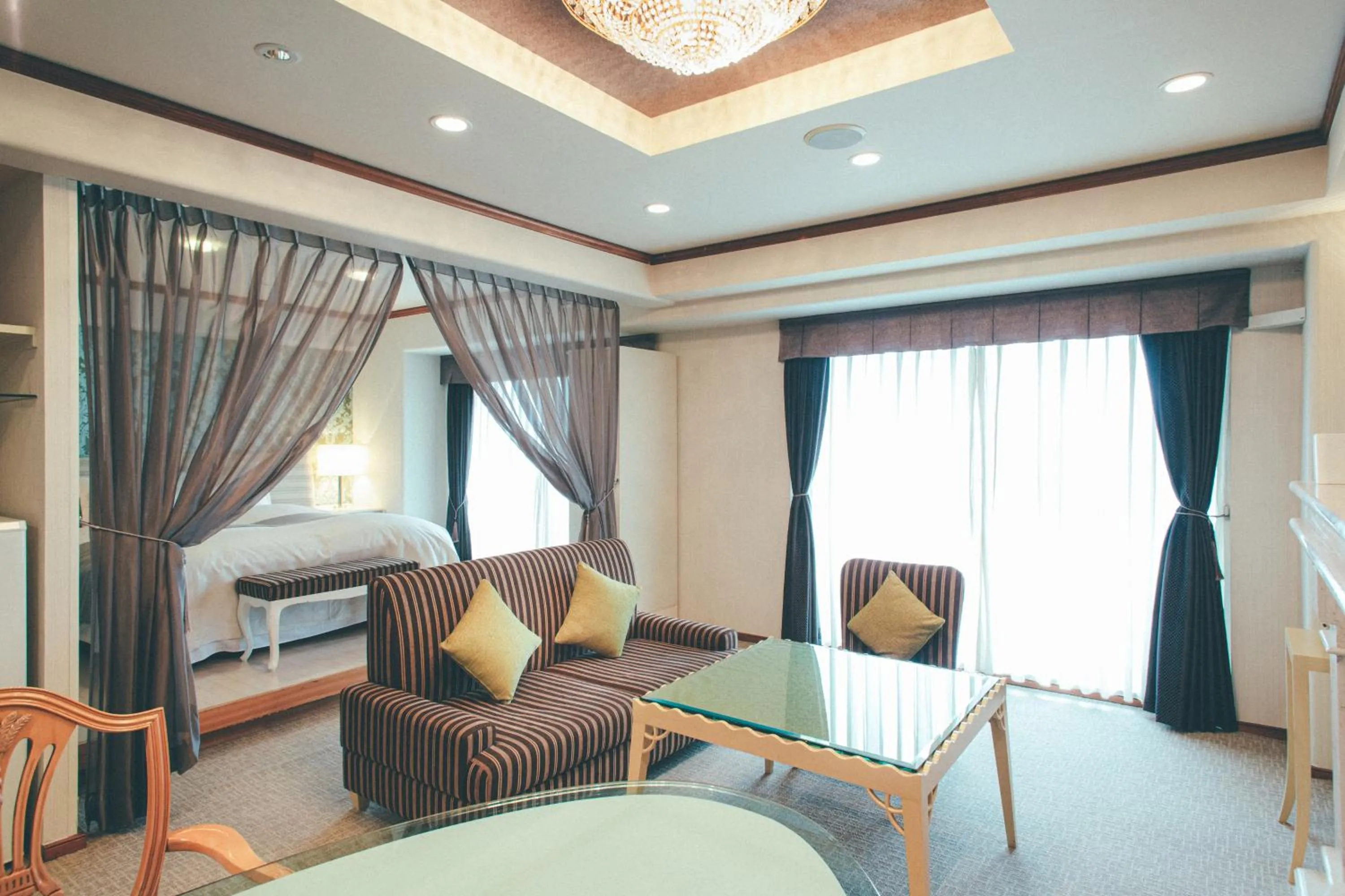 Bed in Hotel Villa Kuretake