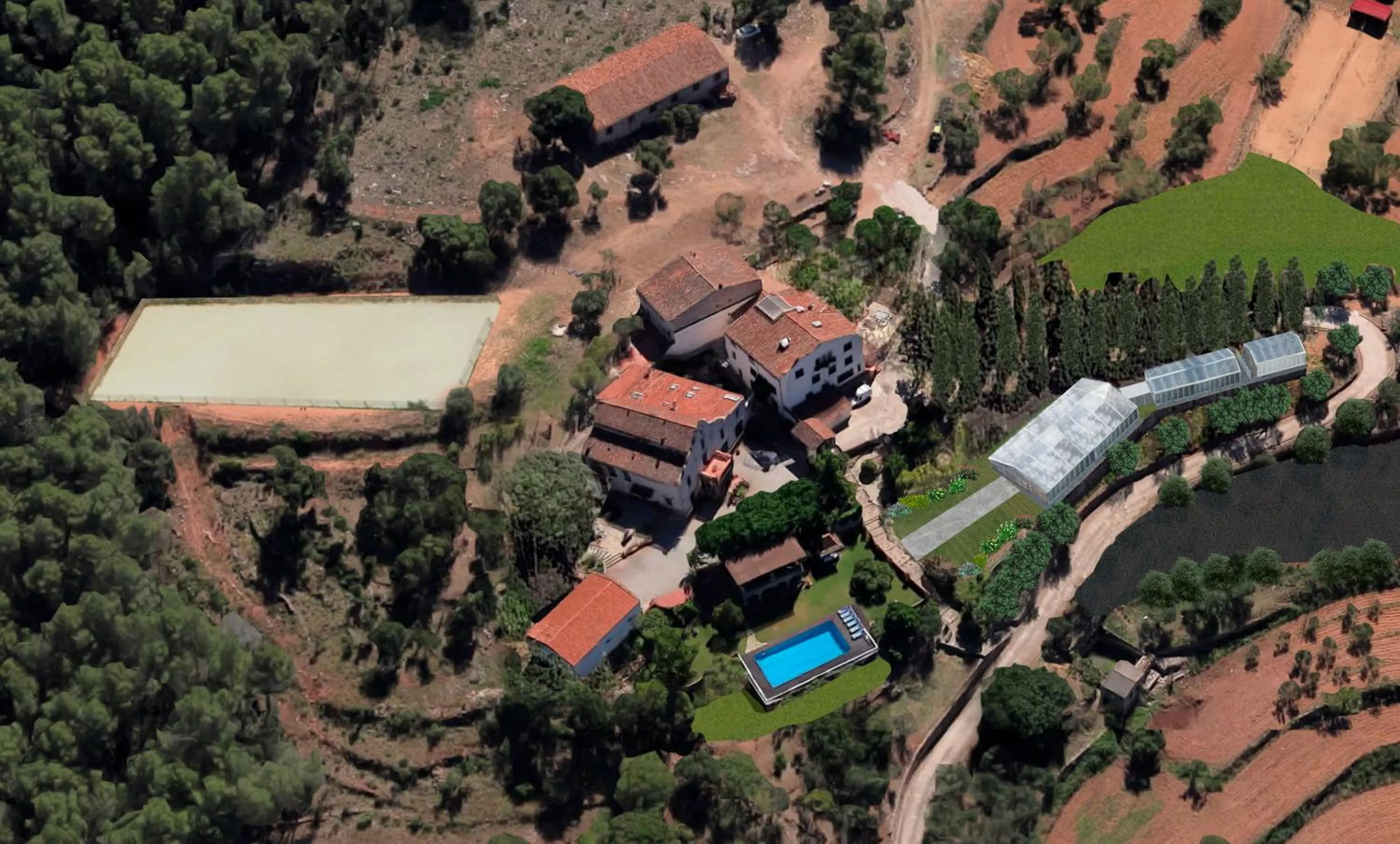 Bird's eye view in Can Borrell