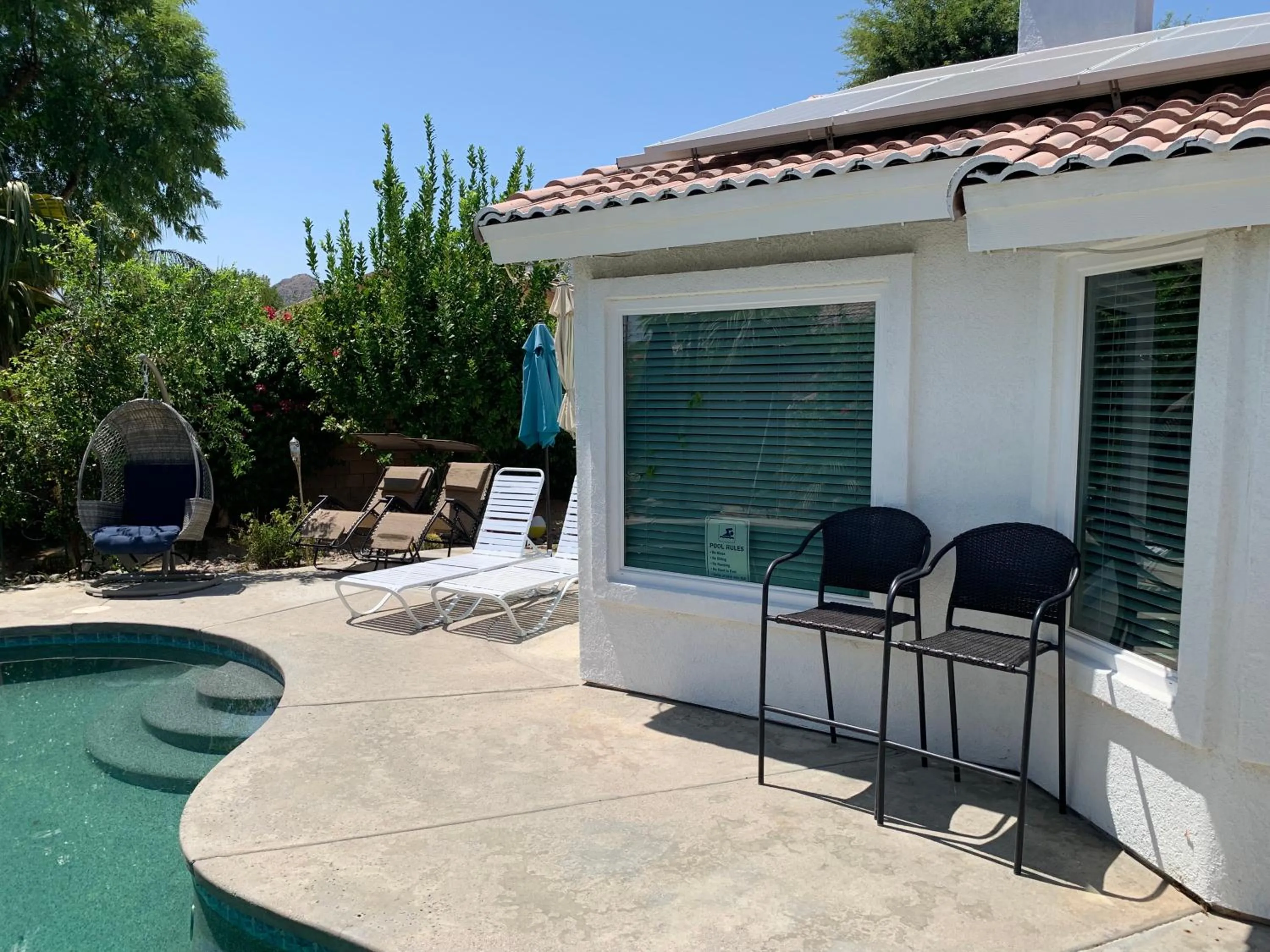 Patio in 3 bedroom house with Private Pool, Spa&Golf Course!