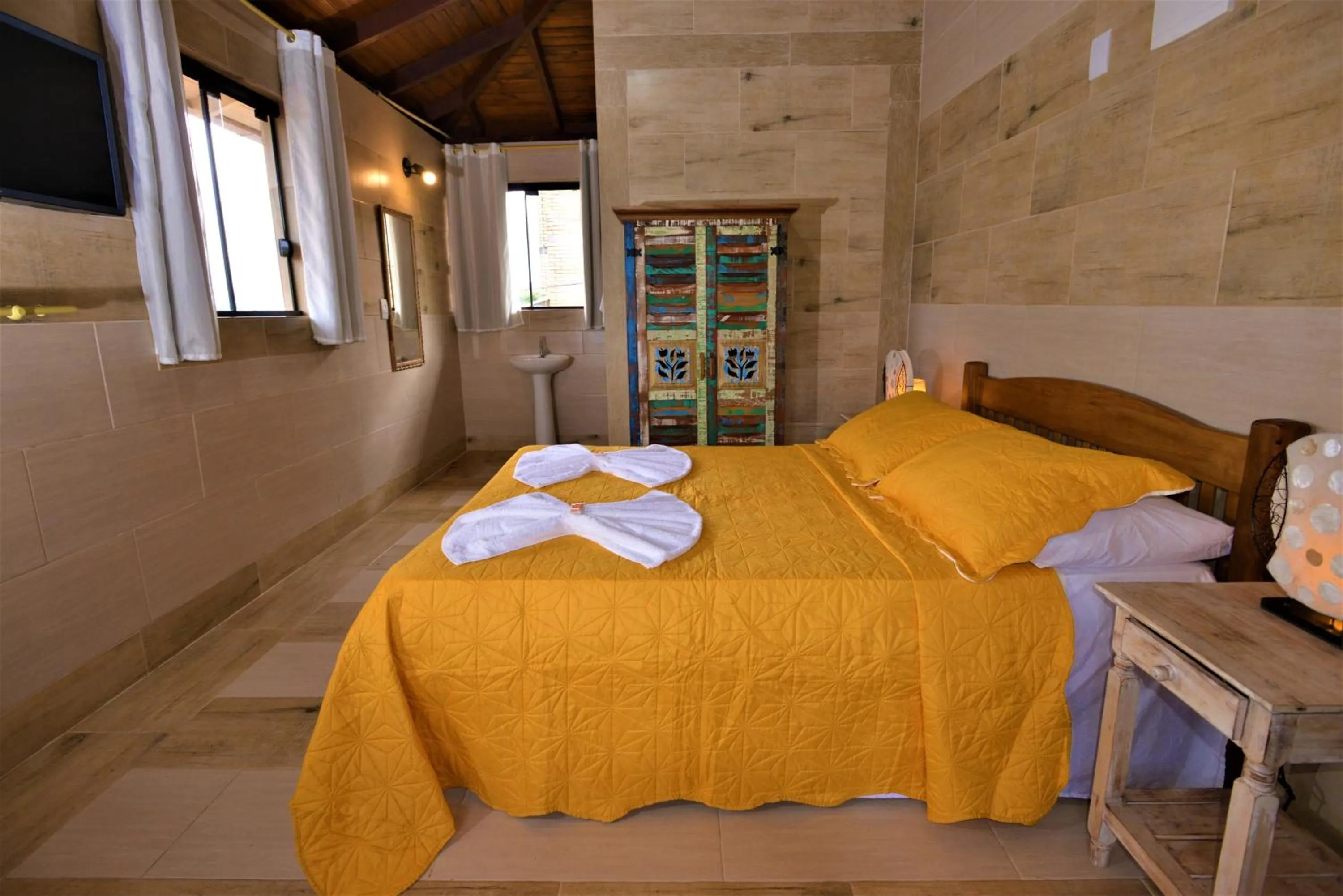Bed in Hotel Ferrugem Eco Village