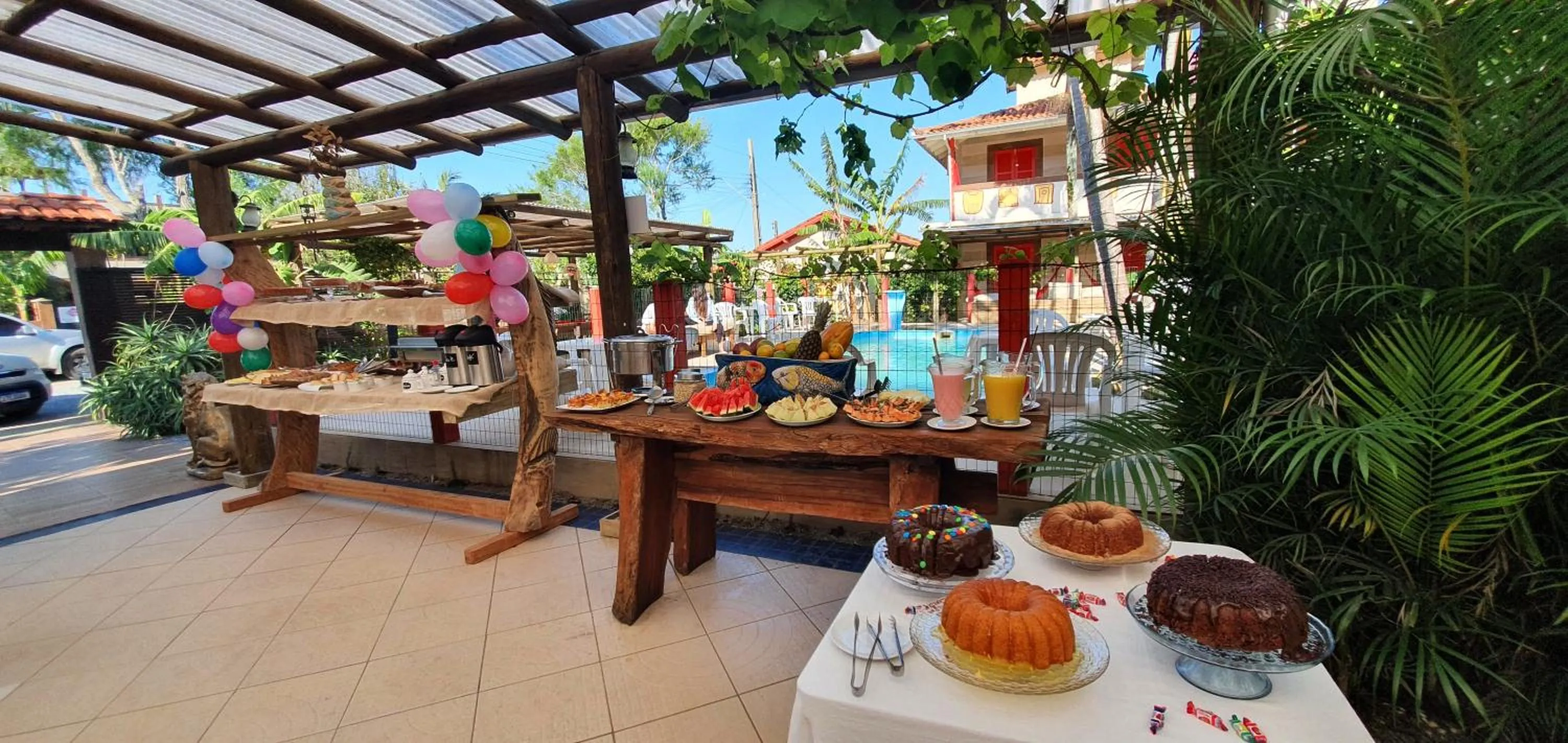 Buffet breakfast in Hotel Ferrugem Eco Village