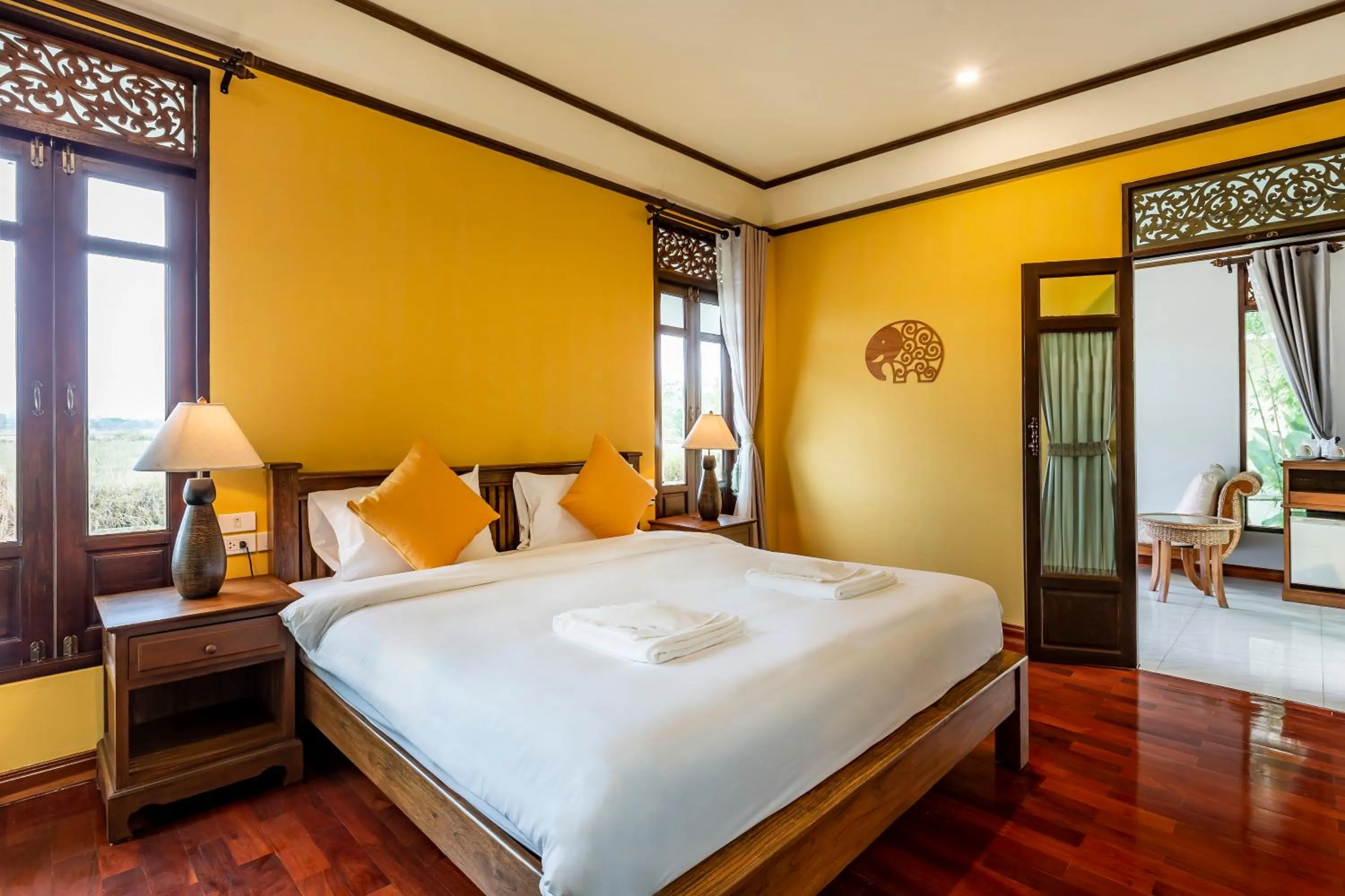 Bed in Chapulin Natural Resort