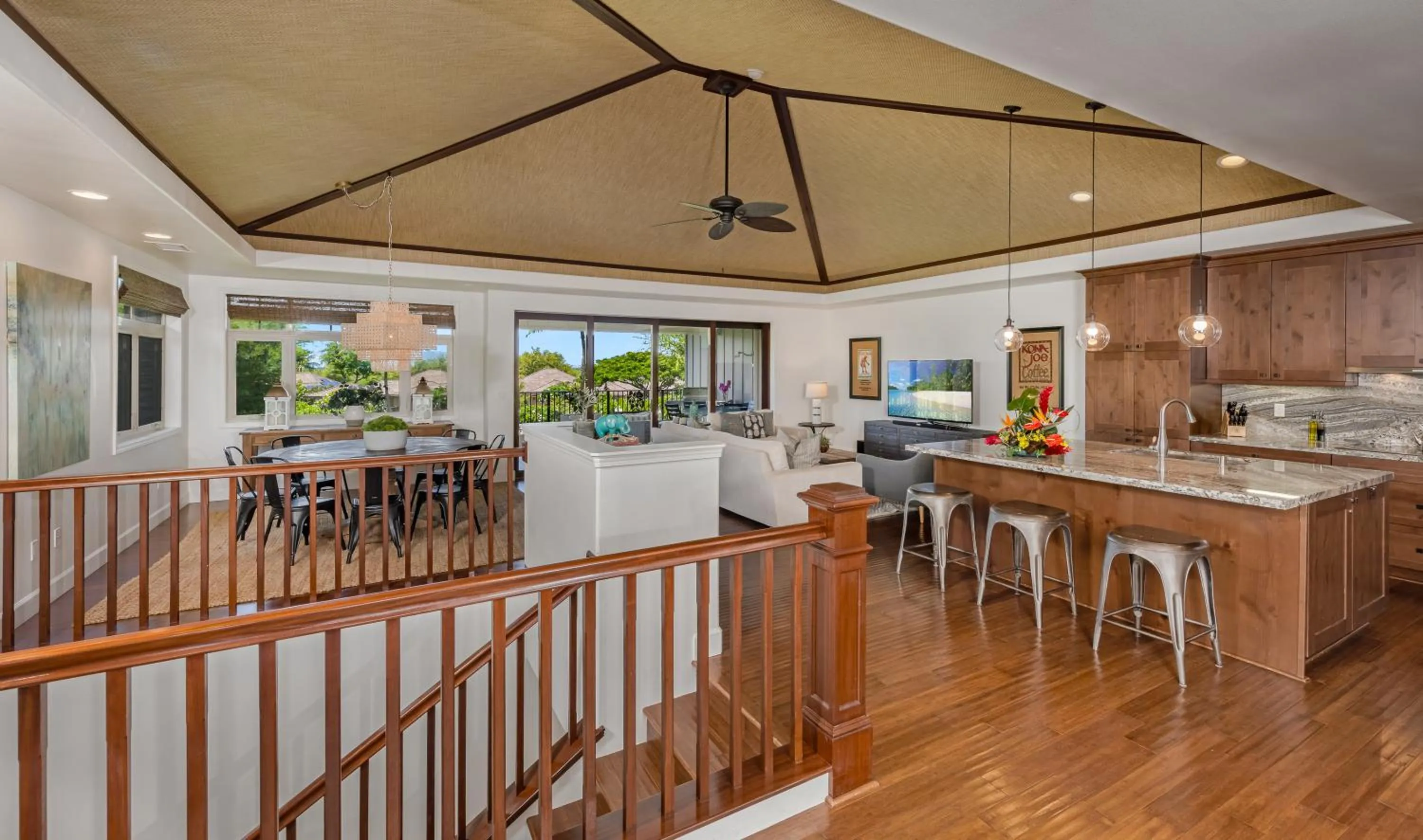 Living room in Mauna Lani Luxury Vacation Villas - CoralTree Residence Collection