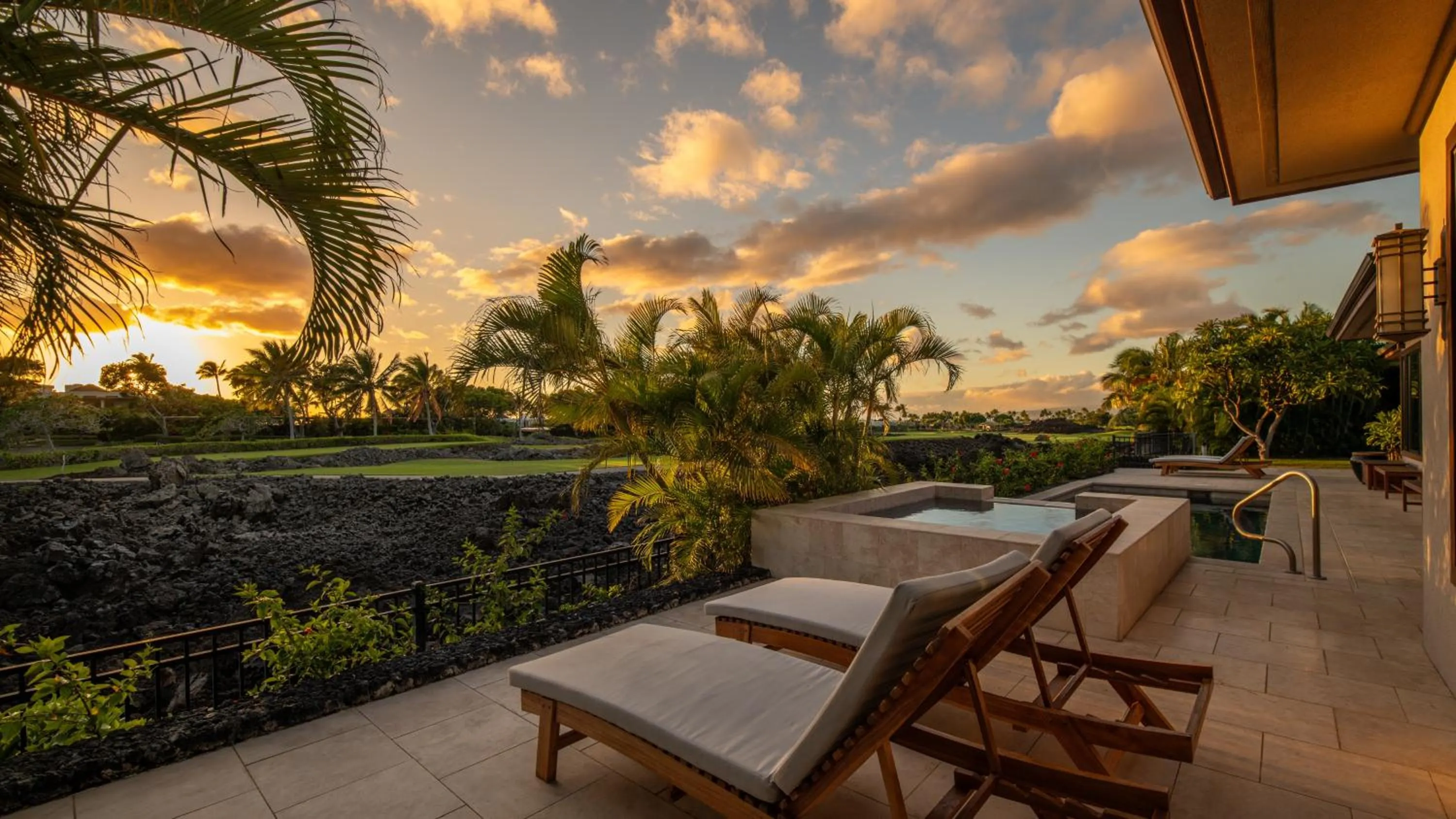 sunbed in Mauna Lani Luxury Vacation Villas - CoralTree Residence Collection