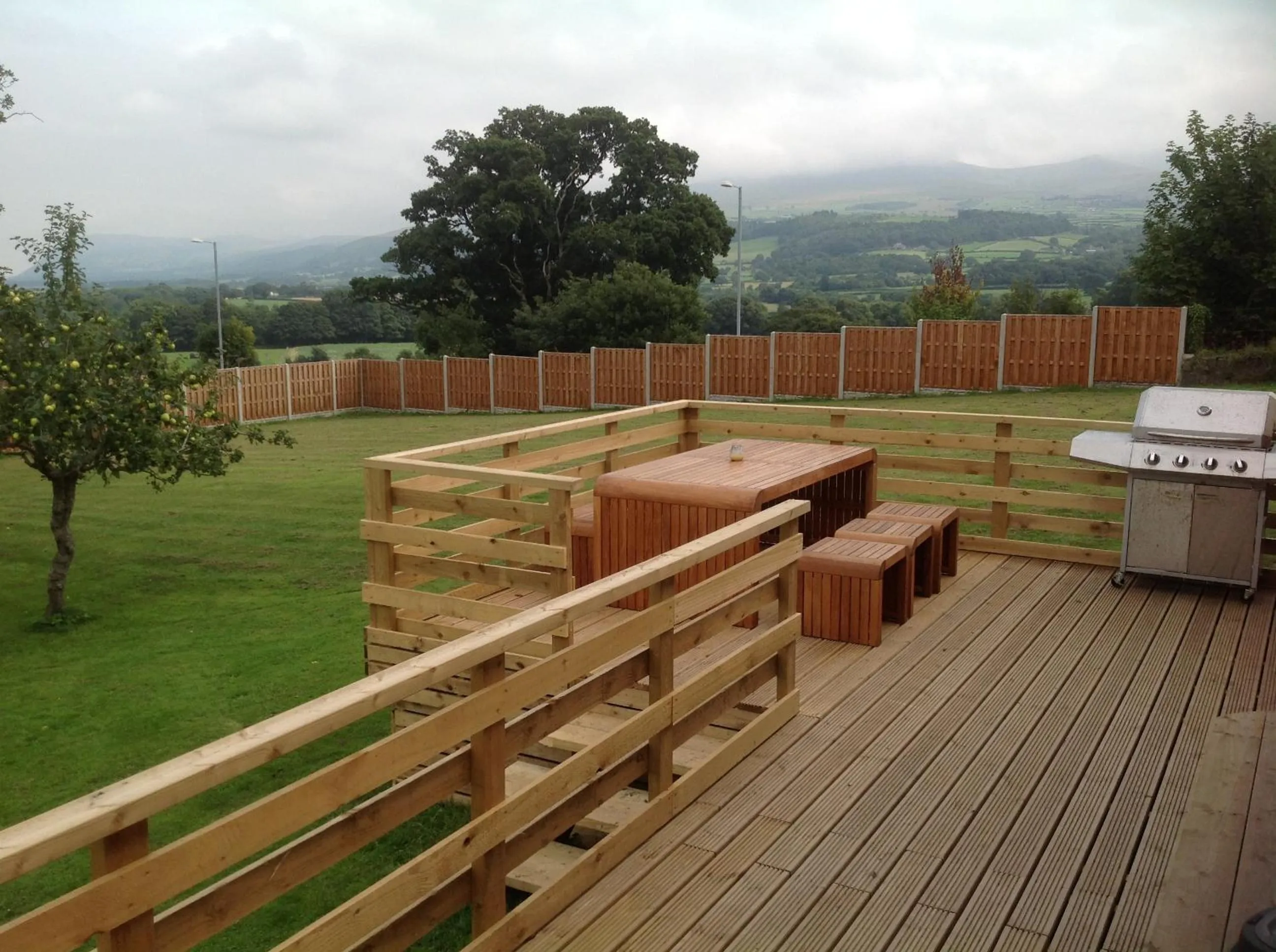 Patio in Orme View Lodges
