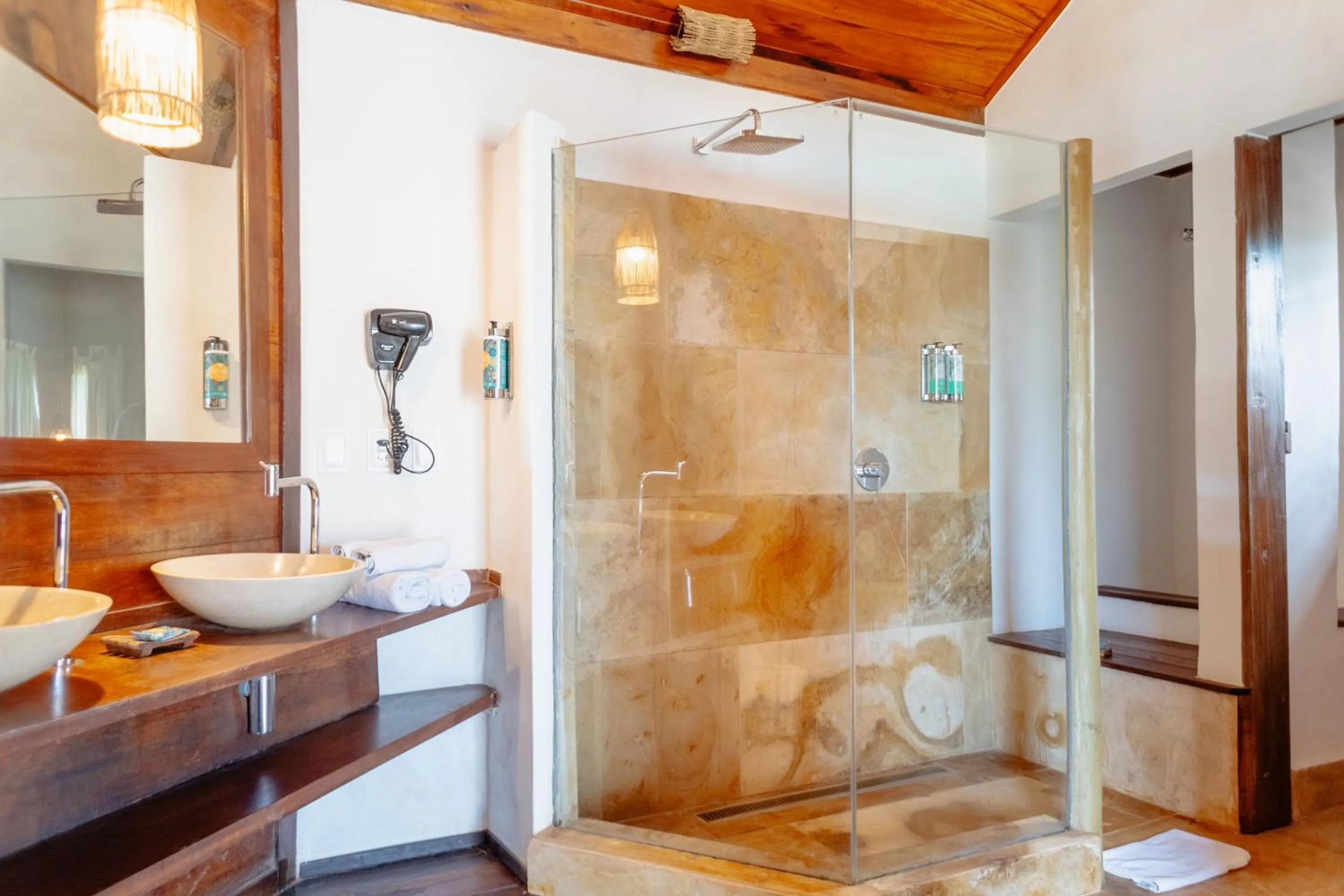 Shower in Hurricane Jeri