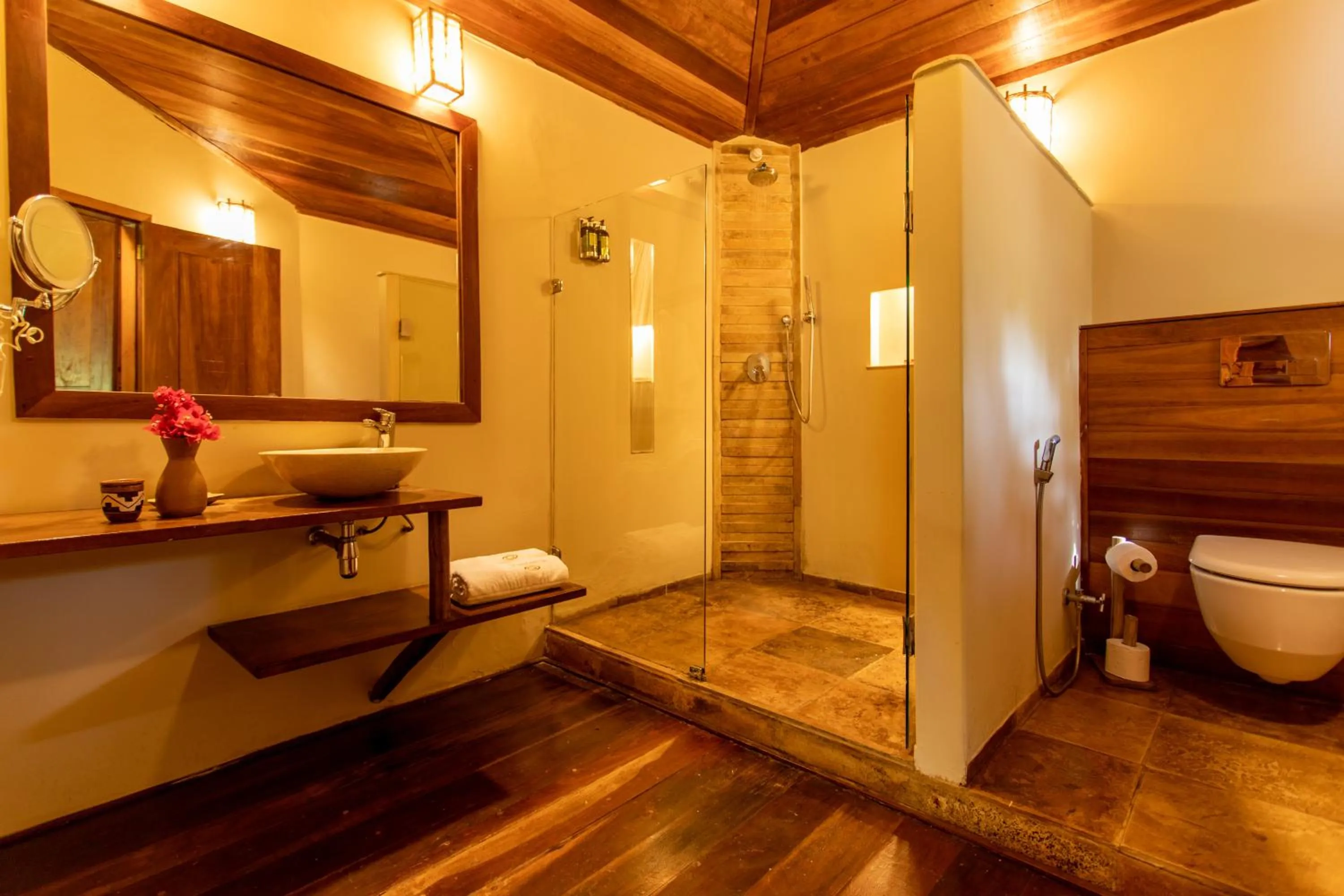 Shower in Hurricane Jeri