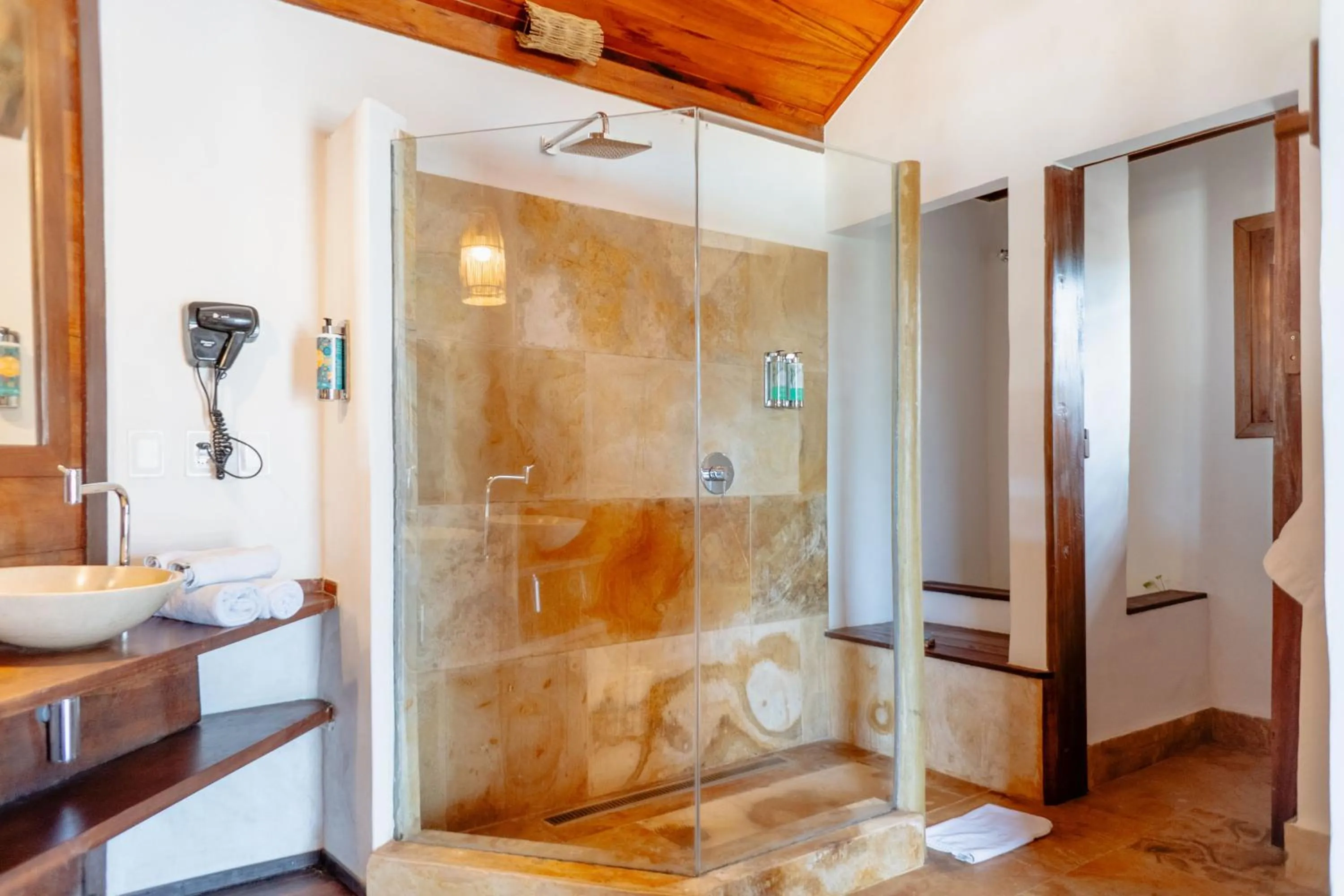 Shower in Hurricane Jeri