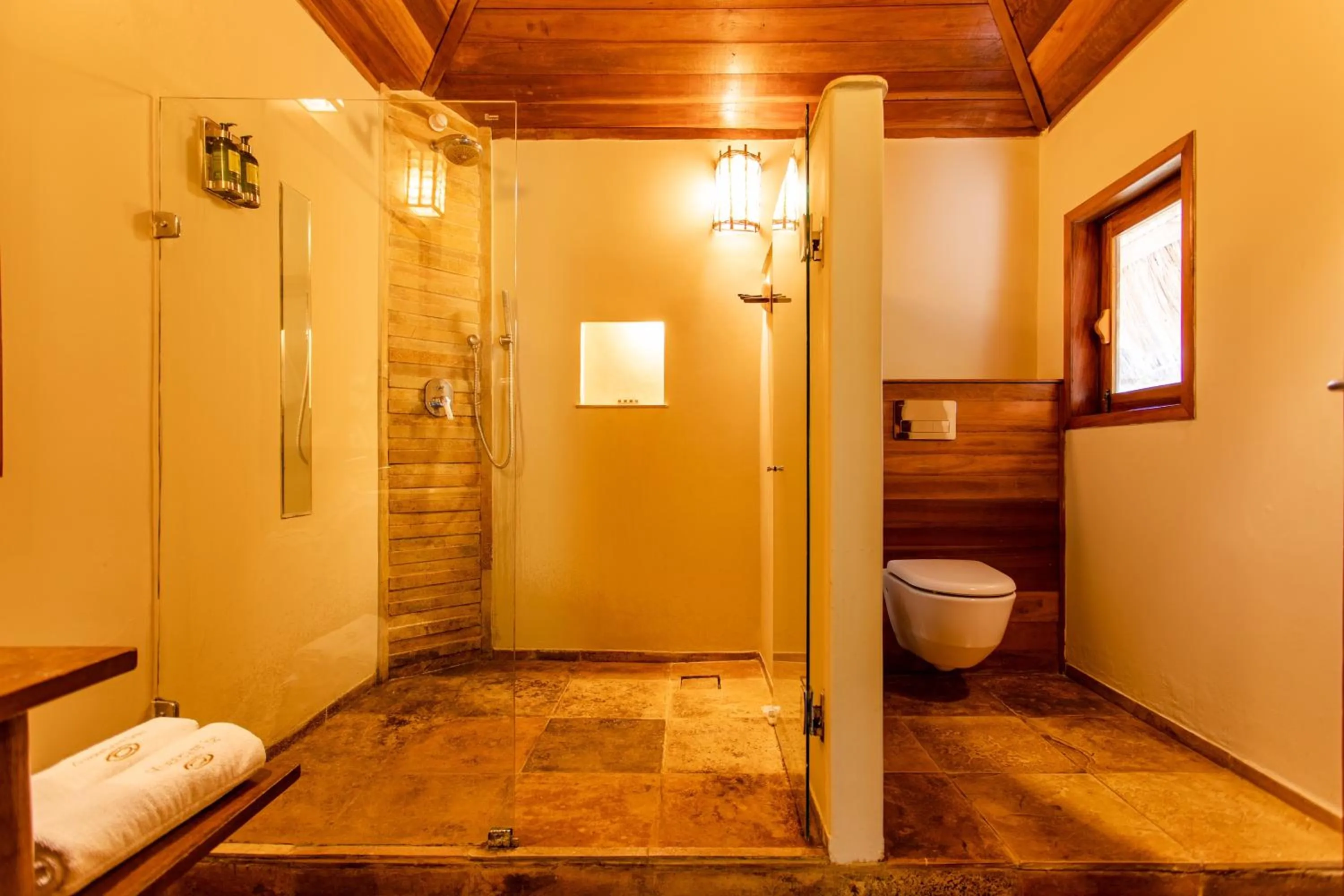 Shower in Hurricane Jeri