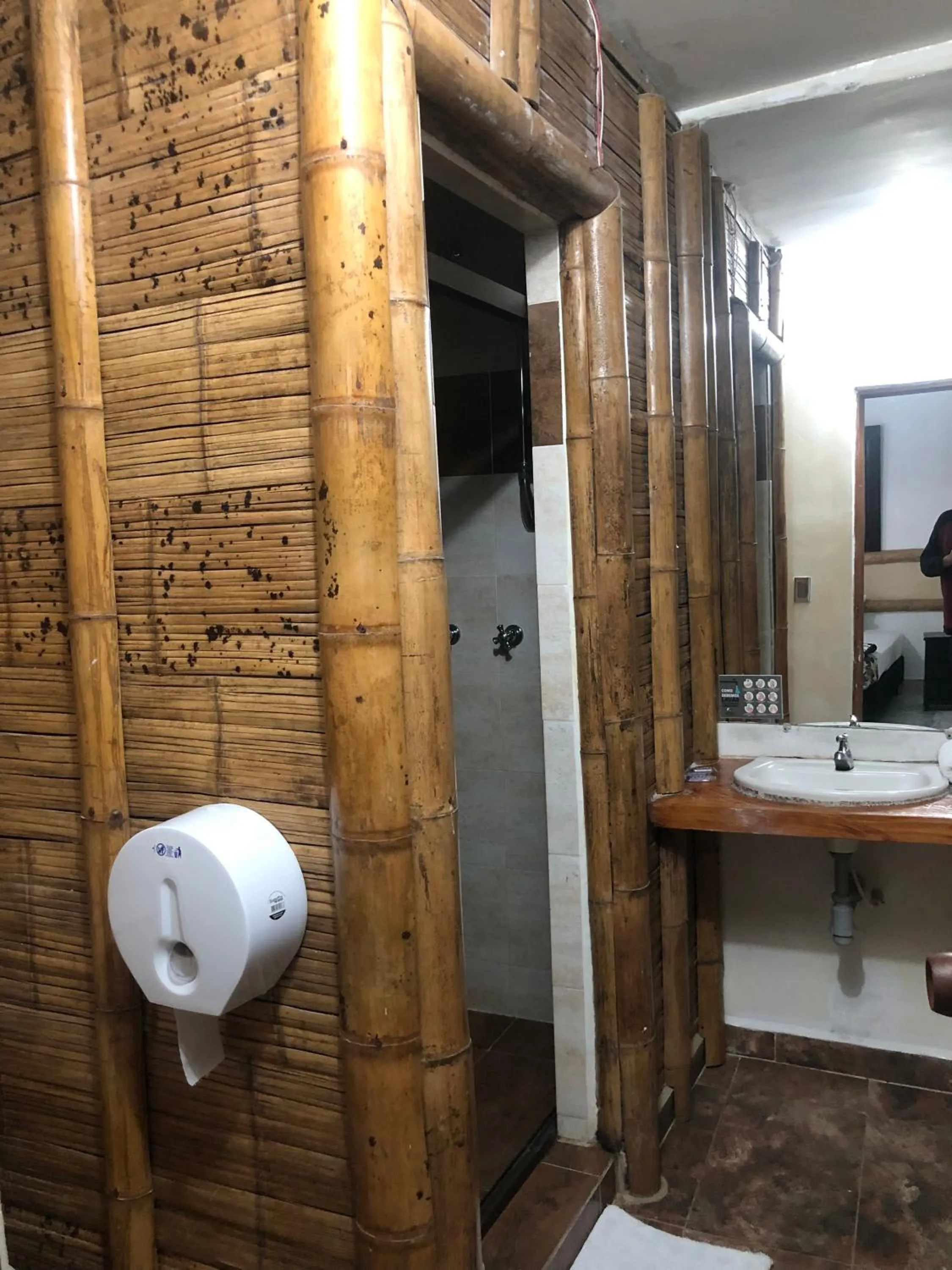 Shower in Eco Hotel Terrabella