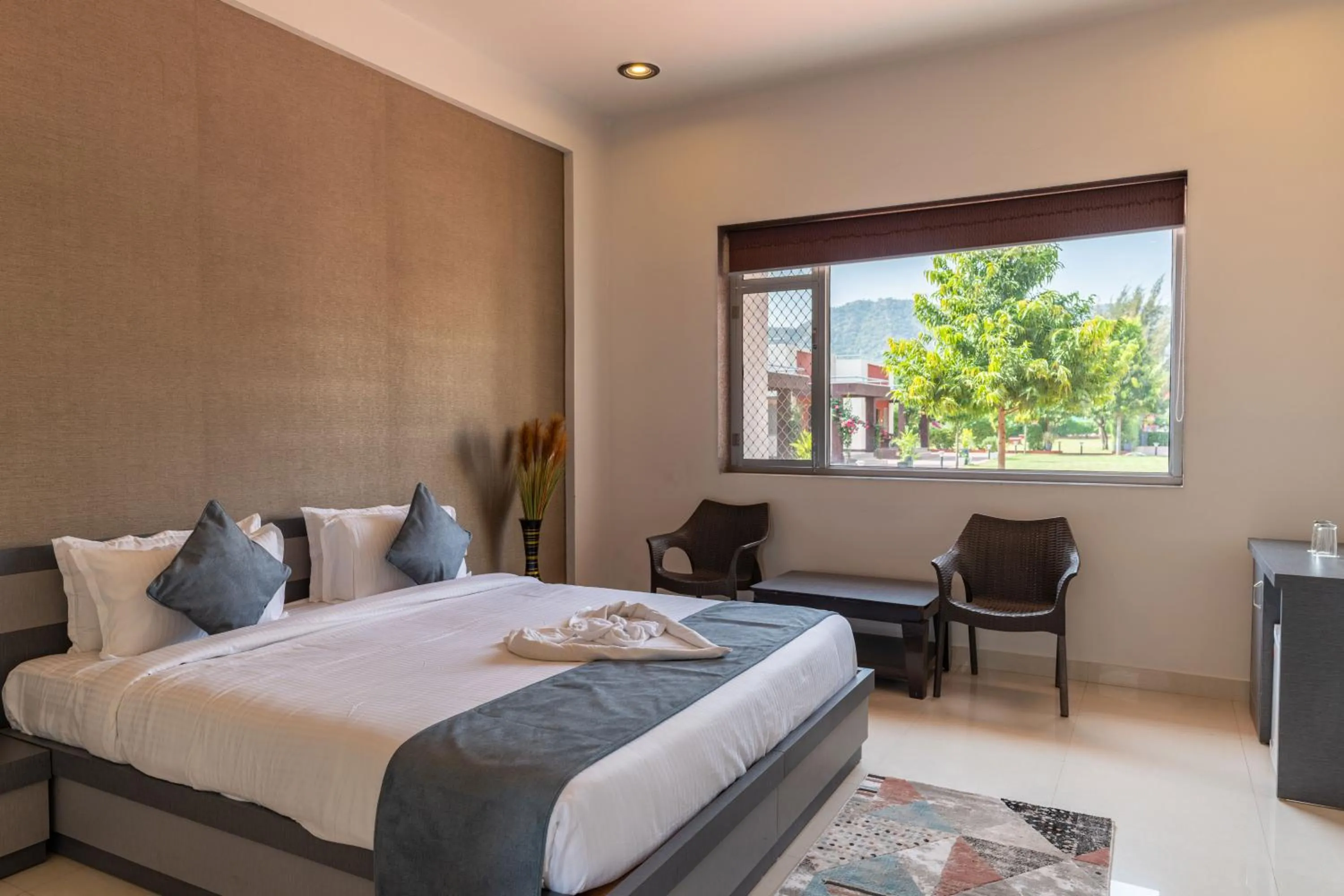 Bed in Vesta Avtar Resort Pushkar