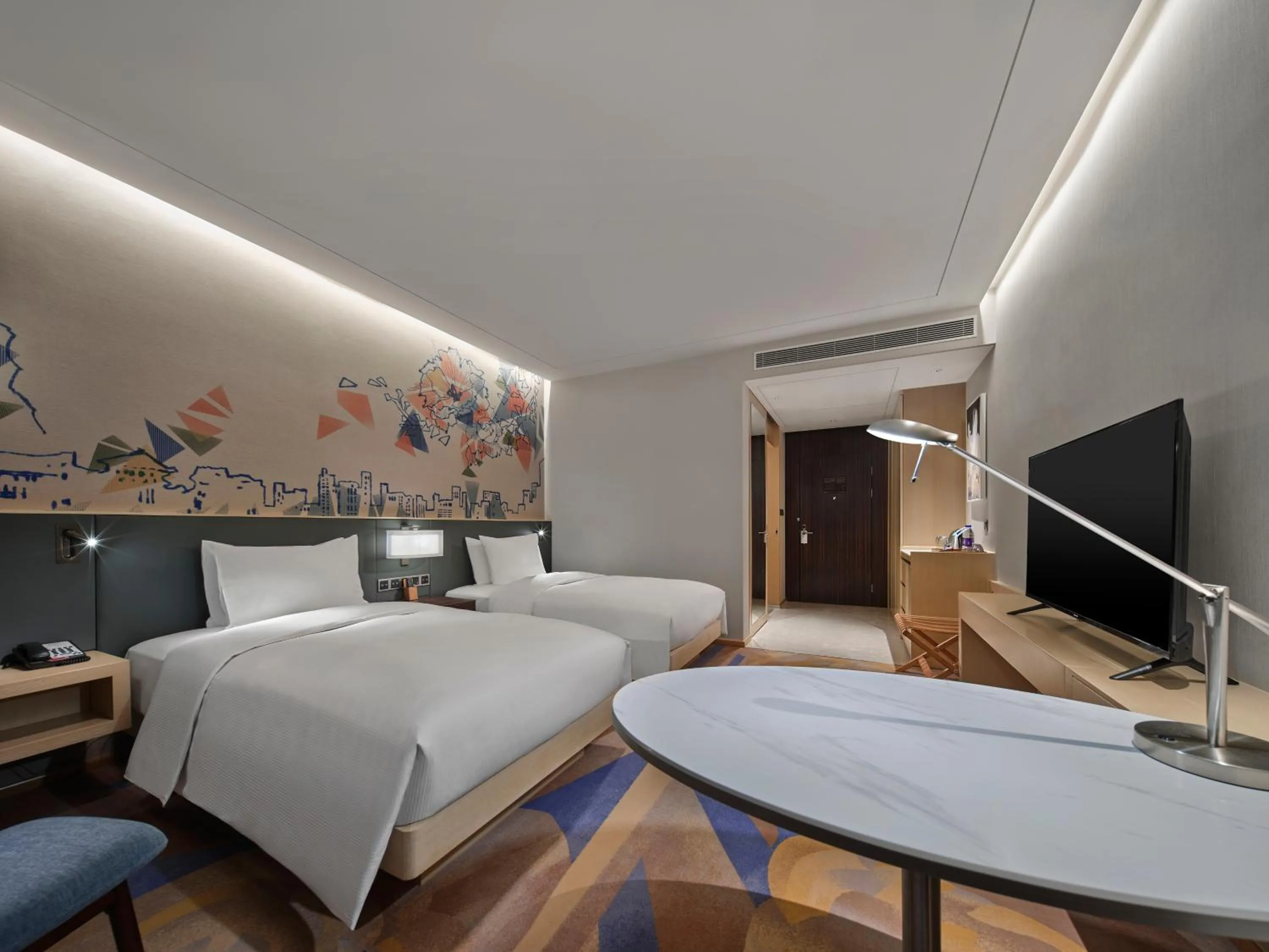 Photo of the whole room, Bed in Hilton Garden Inn Heze