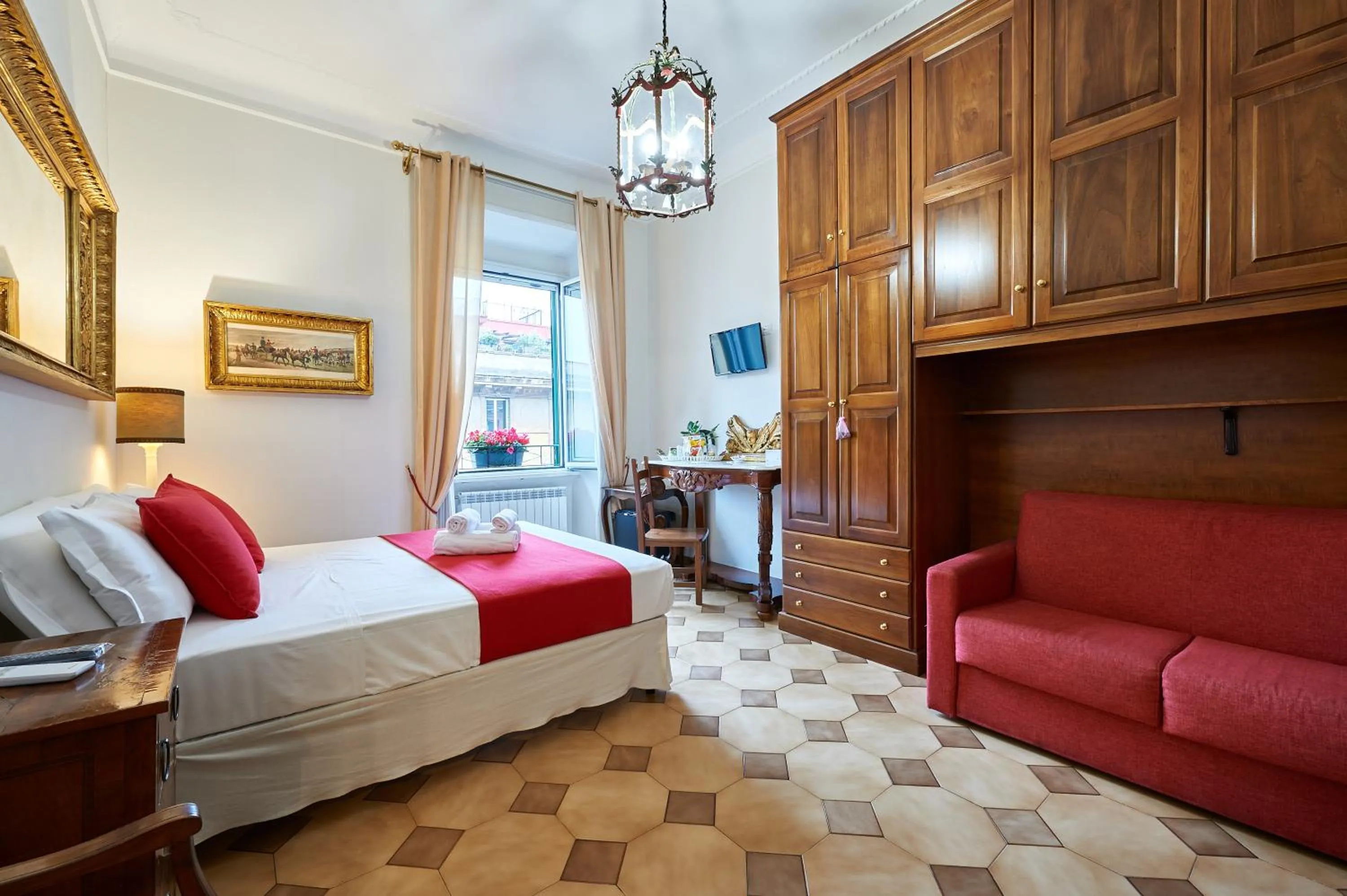 Photo of the whole room, Bed in Fabrizio's Rooms