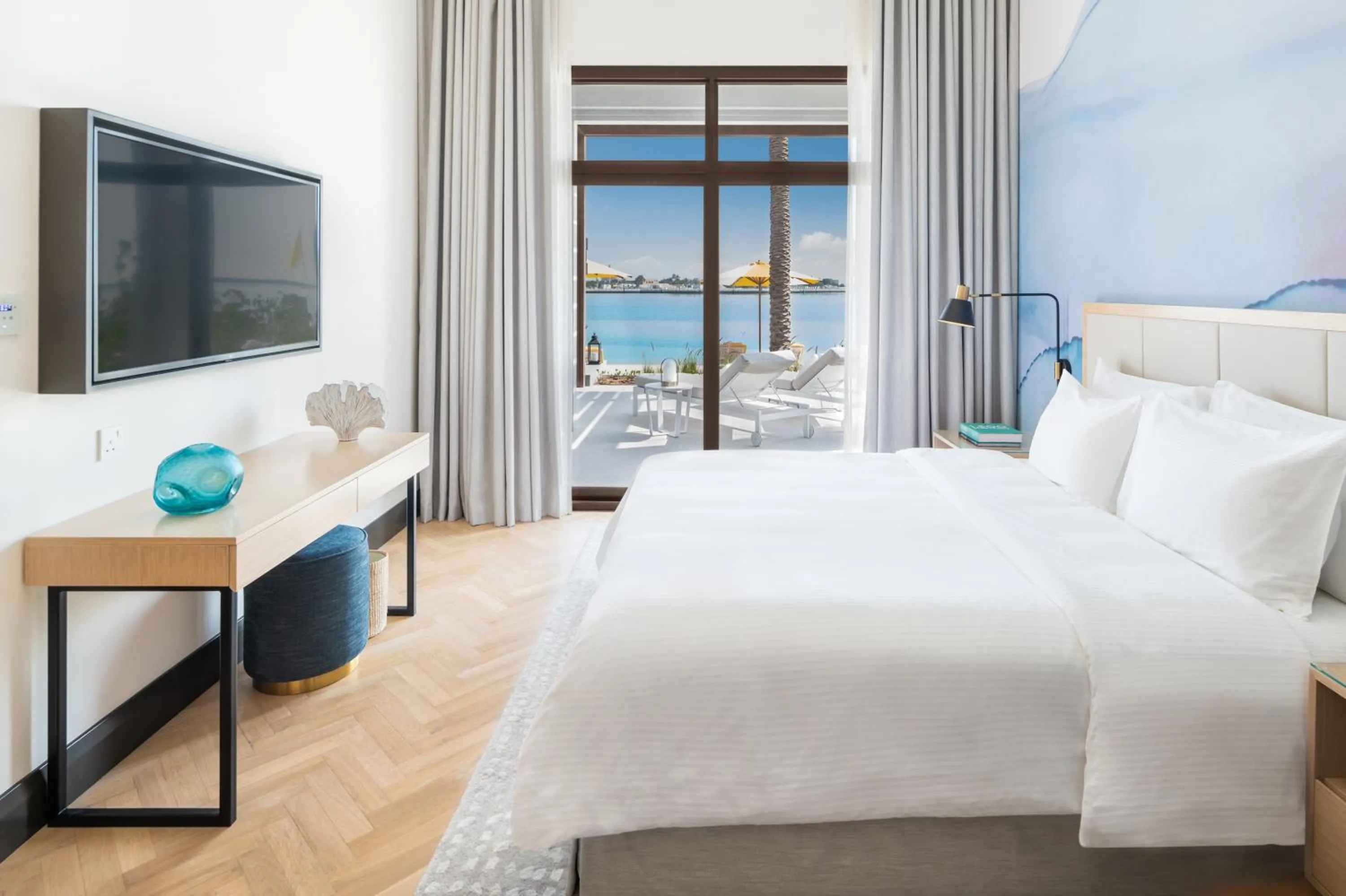 Balcony/Terrace, Bed in Vida Beach Resort Umm Al Quwain