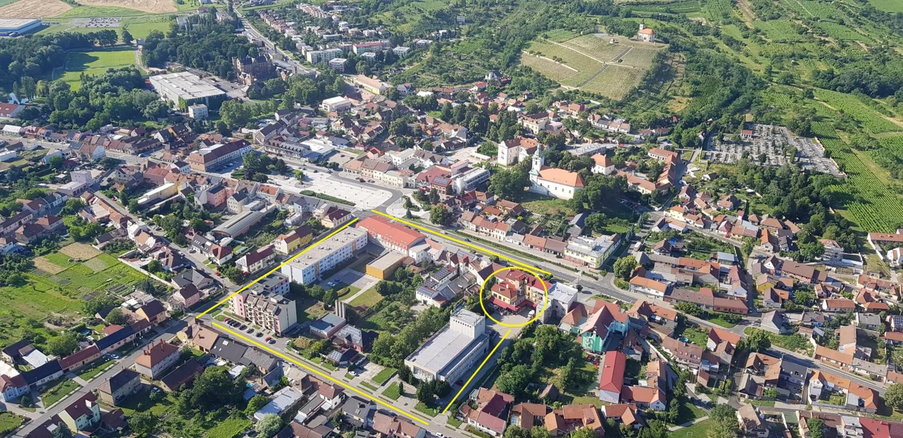 Bird's eye view in Hotel Lidový dům
