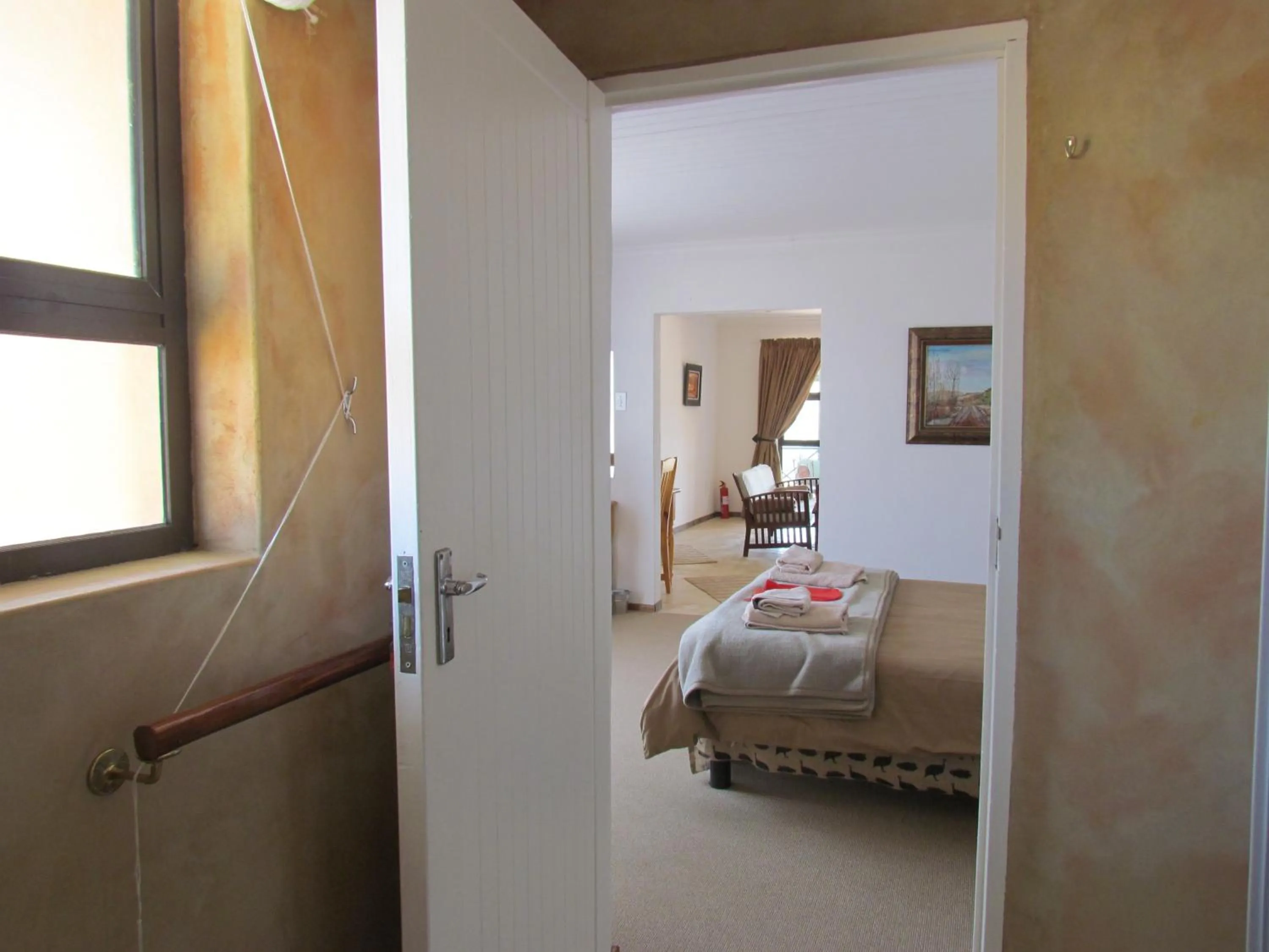 Bathroom, Bed in Pumula Guest Farm