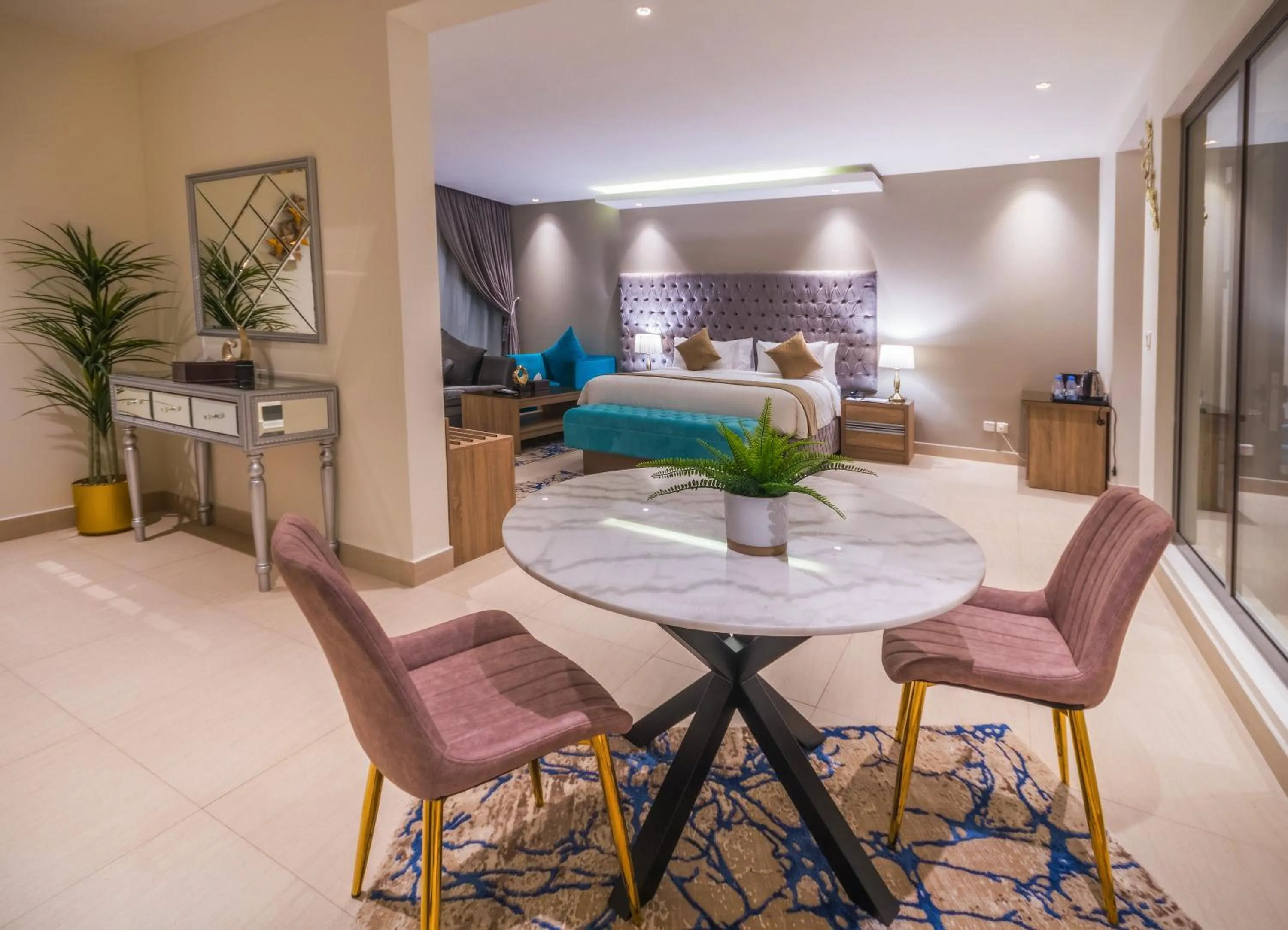 Living room in The Address Palace Apartments