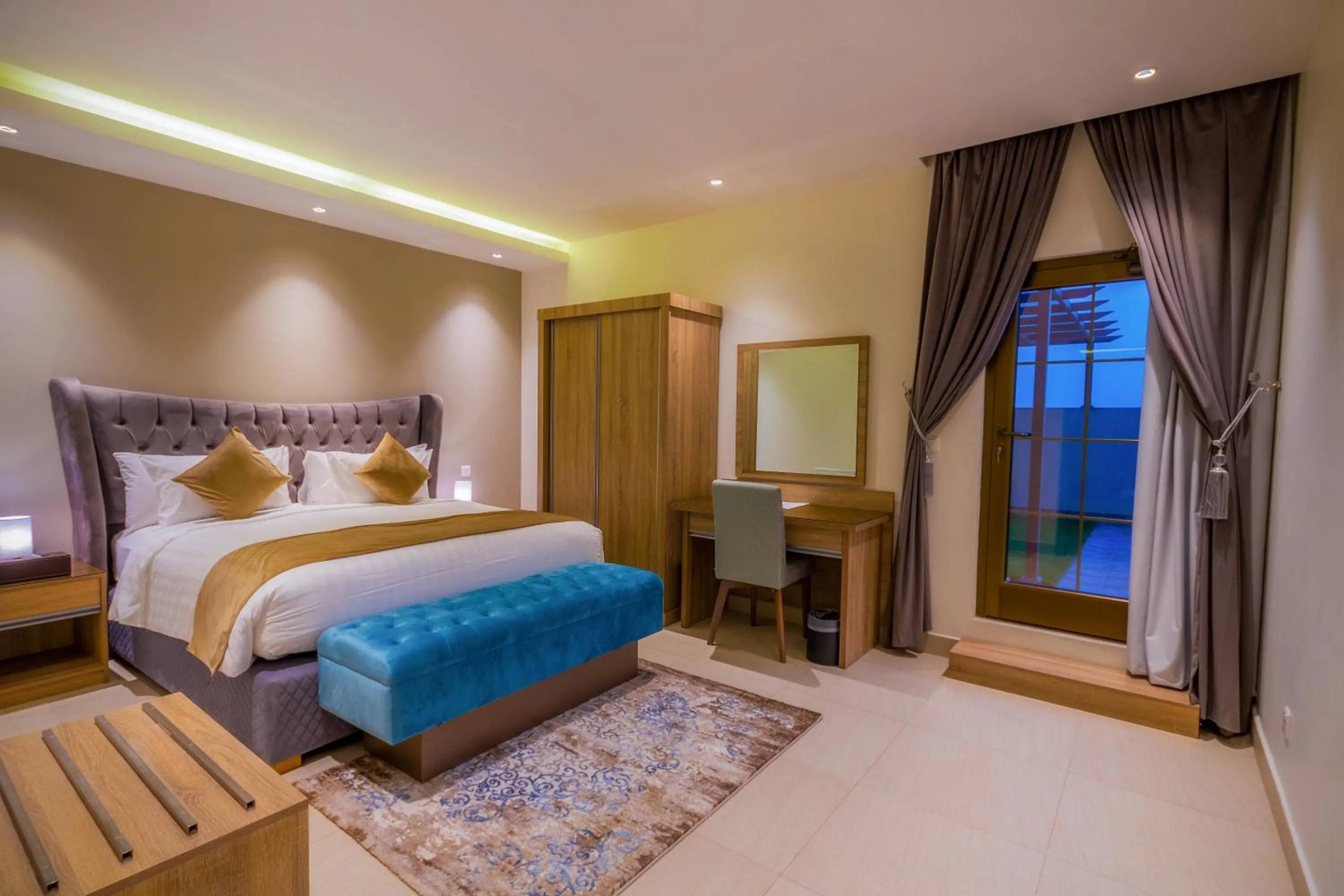 Bedroom, Bed in The Address Palace Apartments