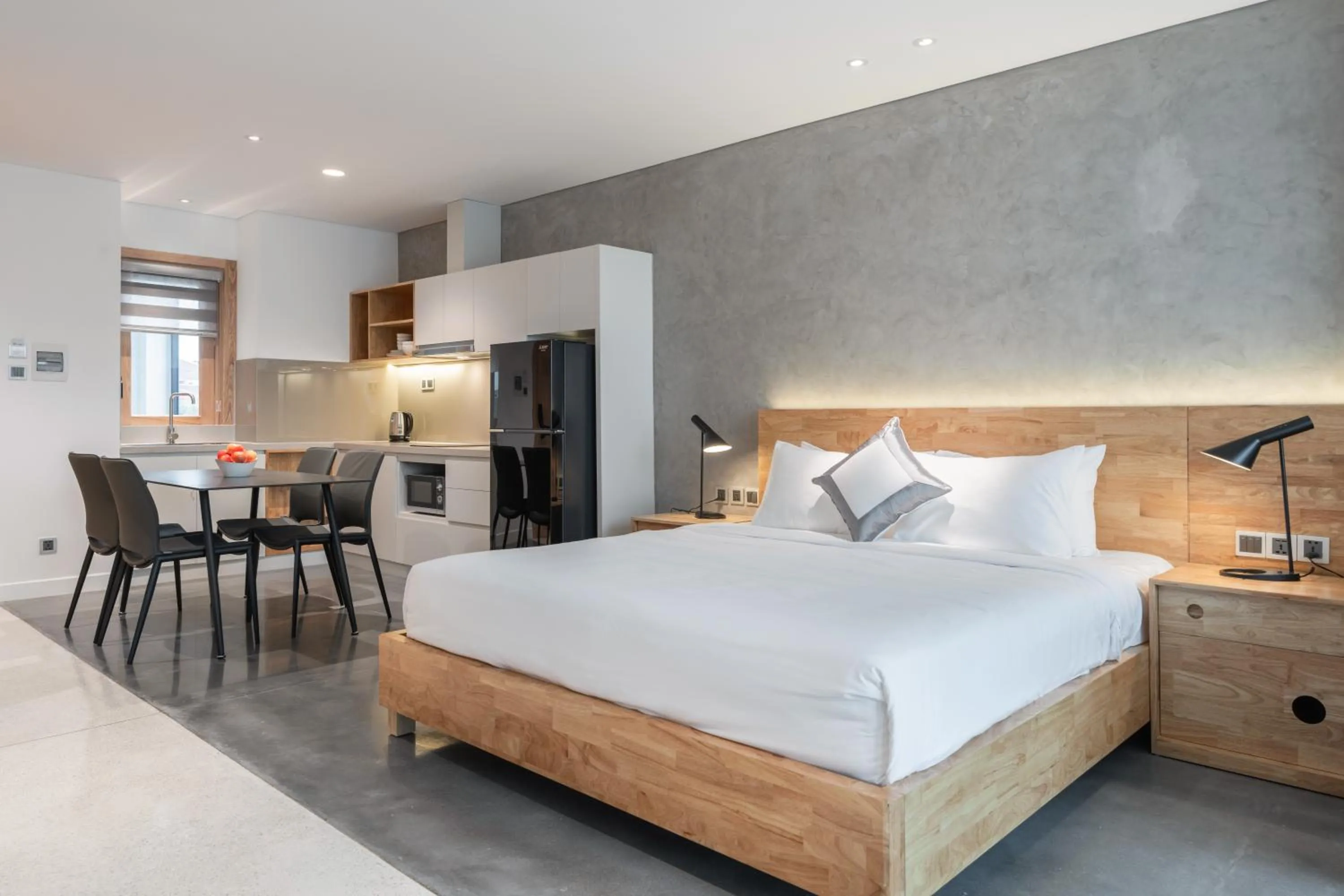 Bed in Bi Eco Suites Hanoi