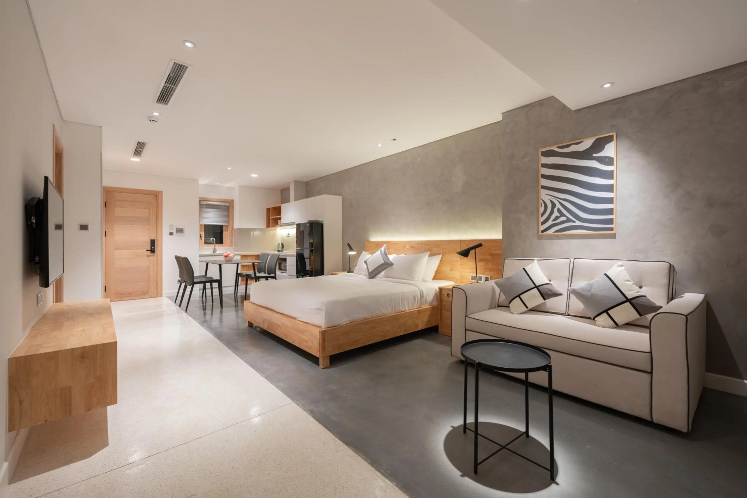 Bed in Bi Eco Suites Hanoi