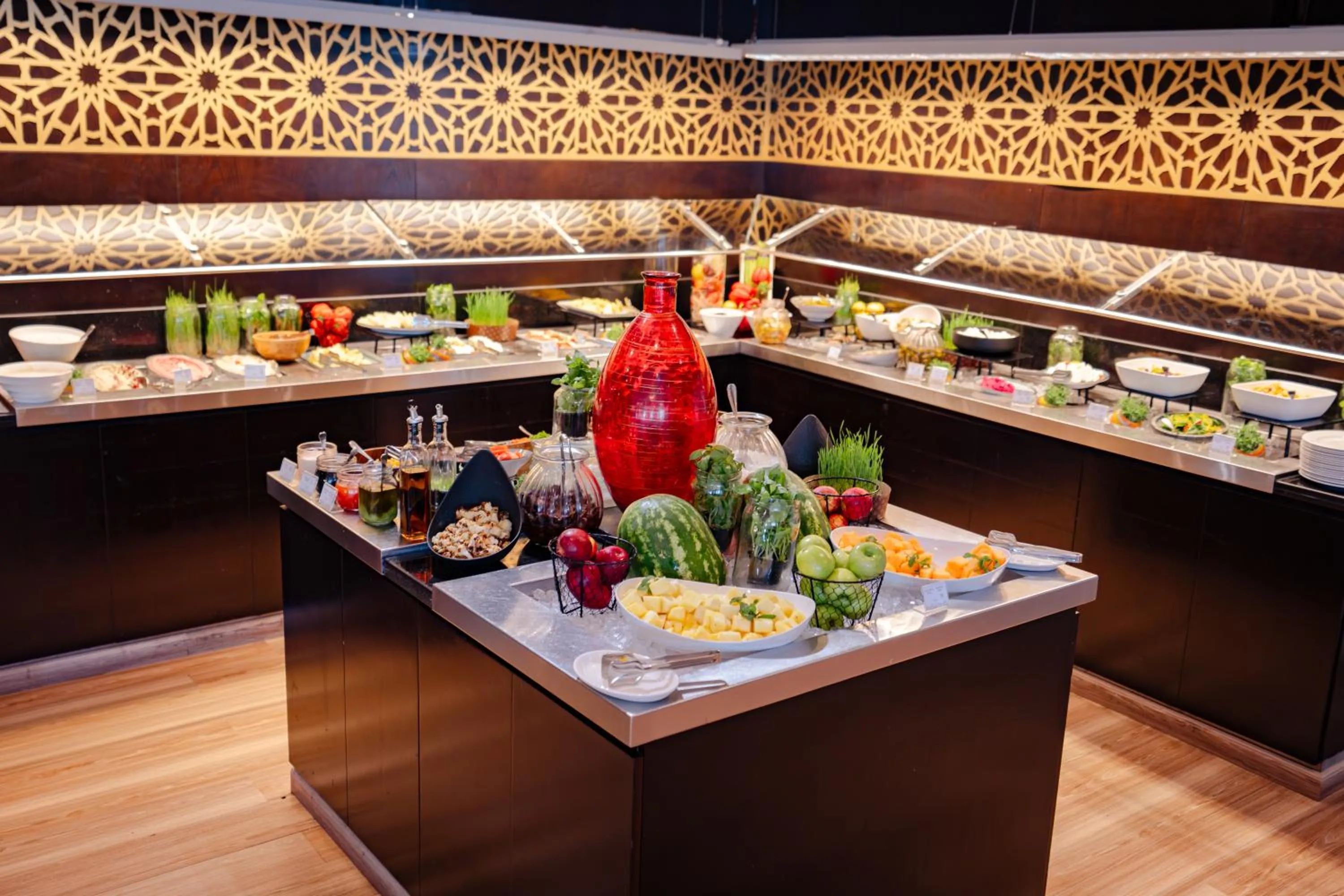 Buffet breakfast in Metropolitan Al Mafraq Hotel