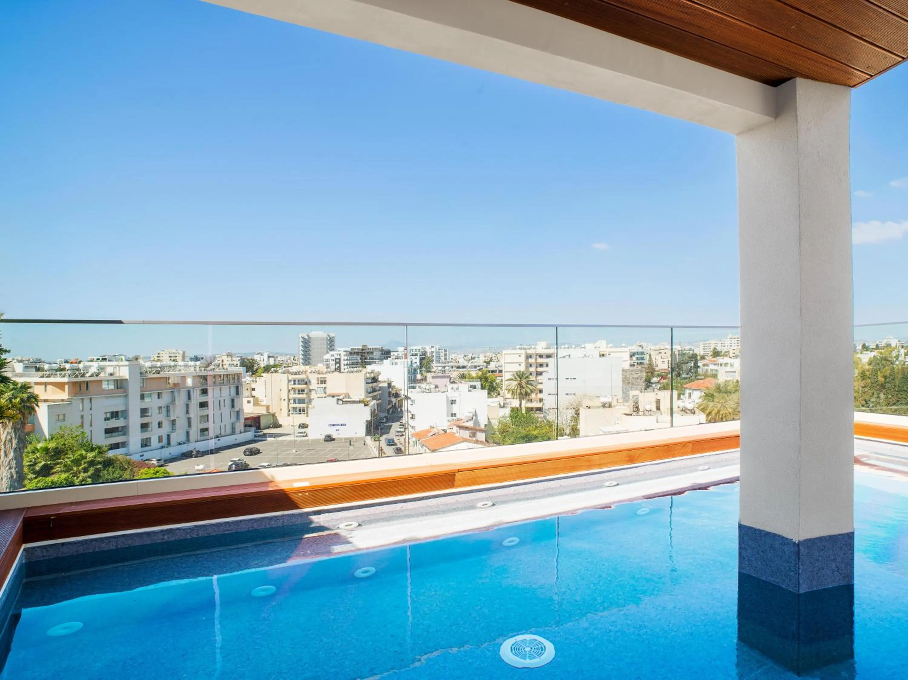 Pool view in Leonardo Boutique Hotel Larnaca
