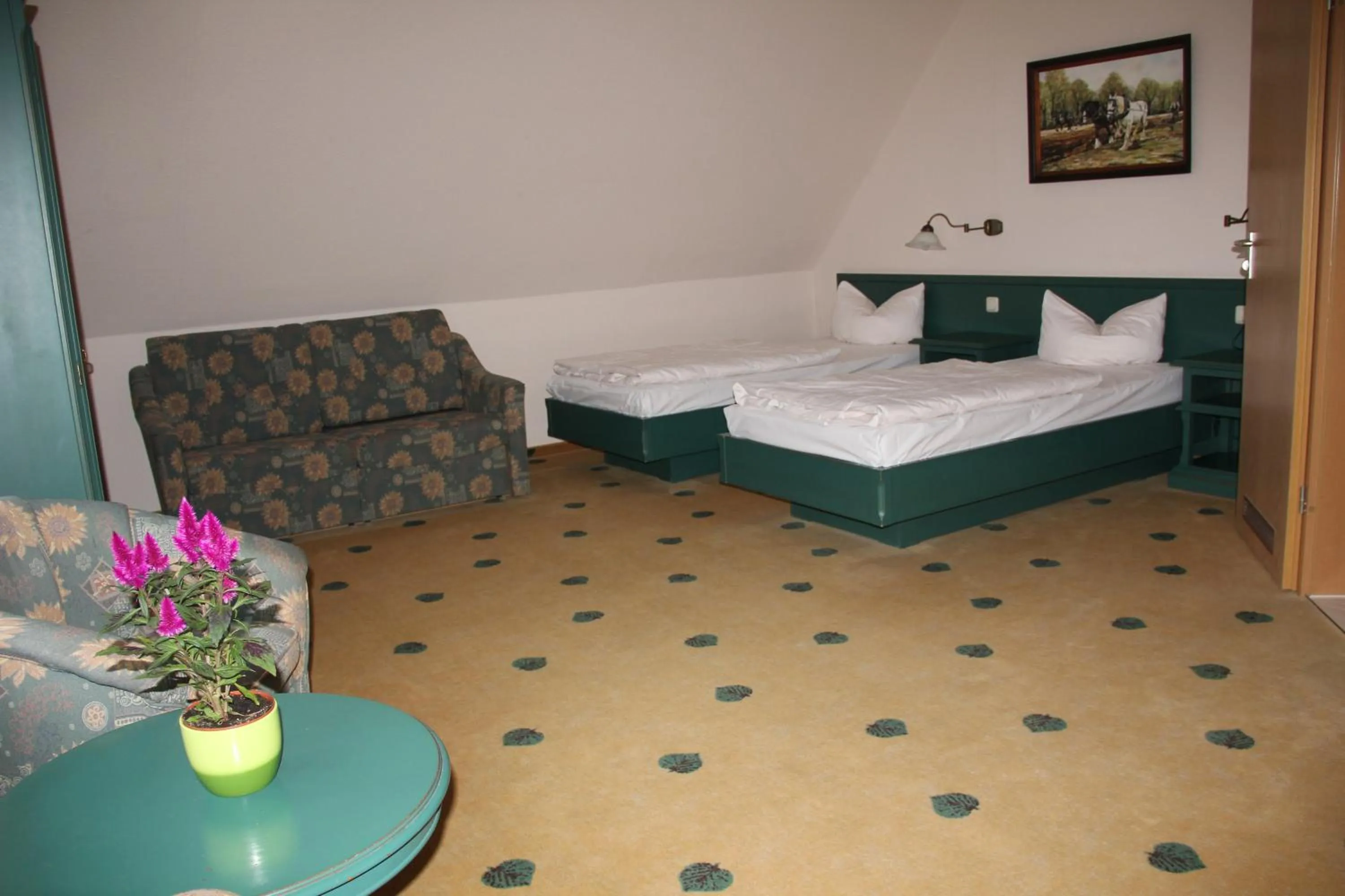 Bed in Müritz Landhotel Grüner Baum