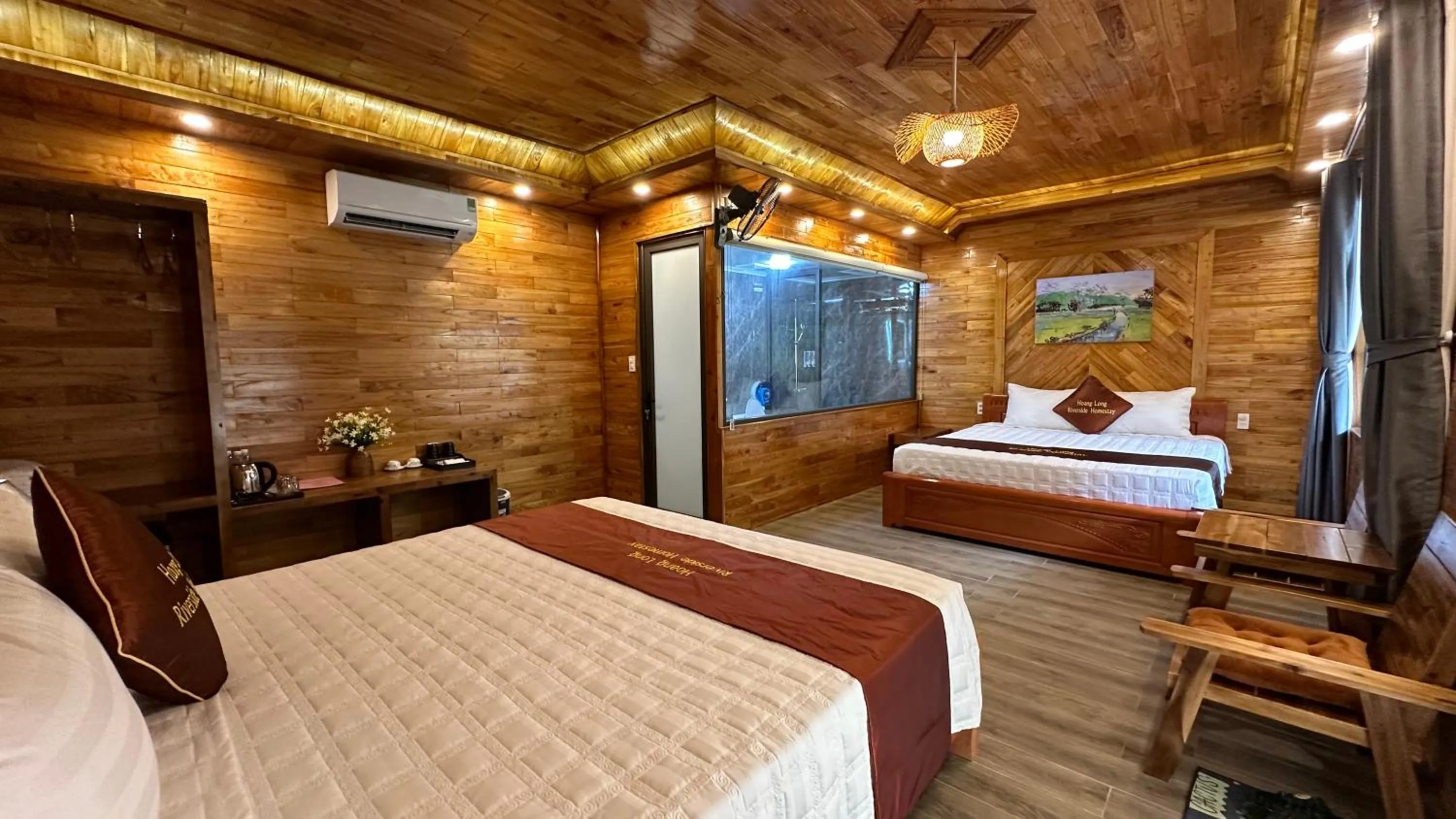 Bed in HoangLong Riverside Homestay
