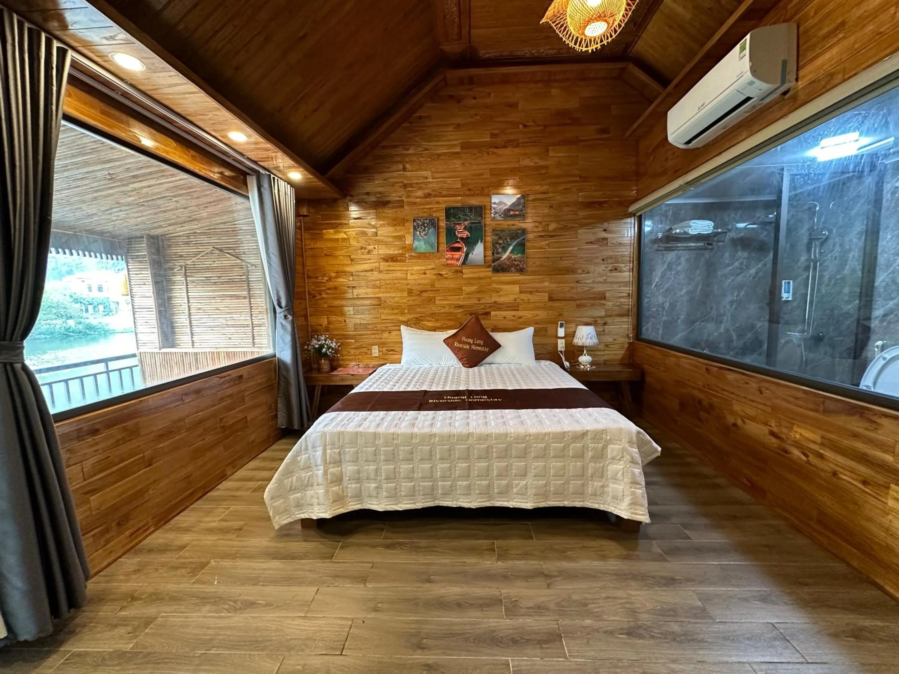 Bed in HoangLong Riverside Homestay