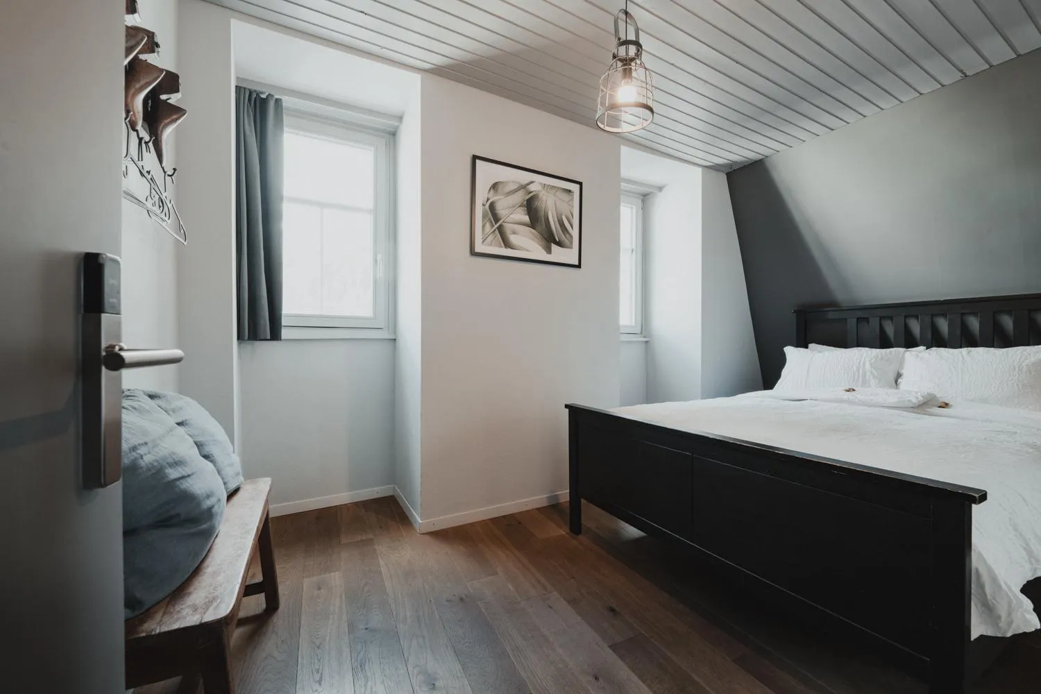 Bed in No8 Boutique Hotel - self check in