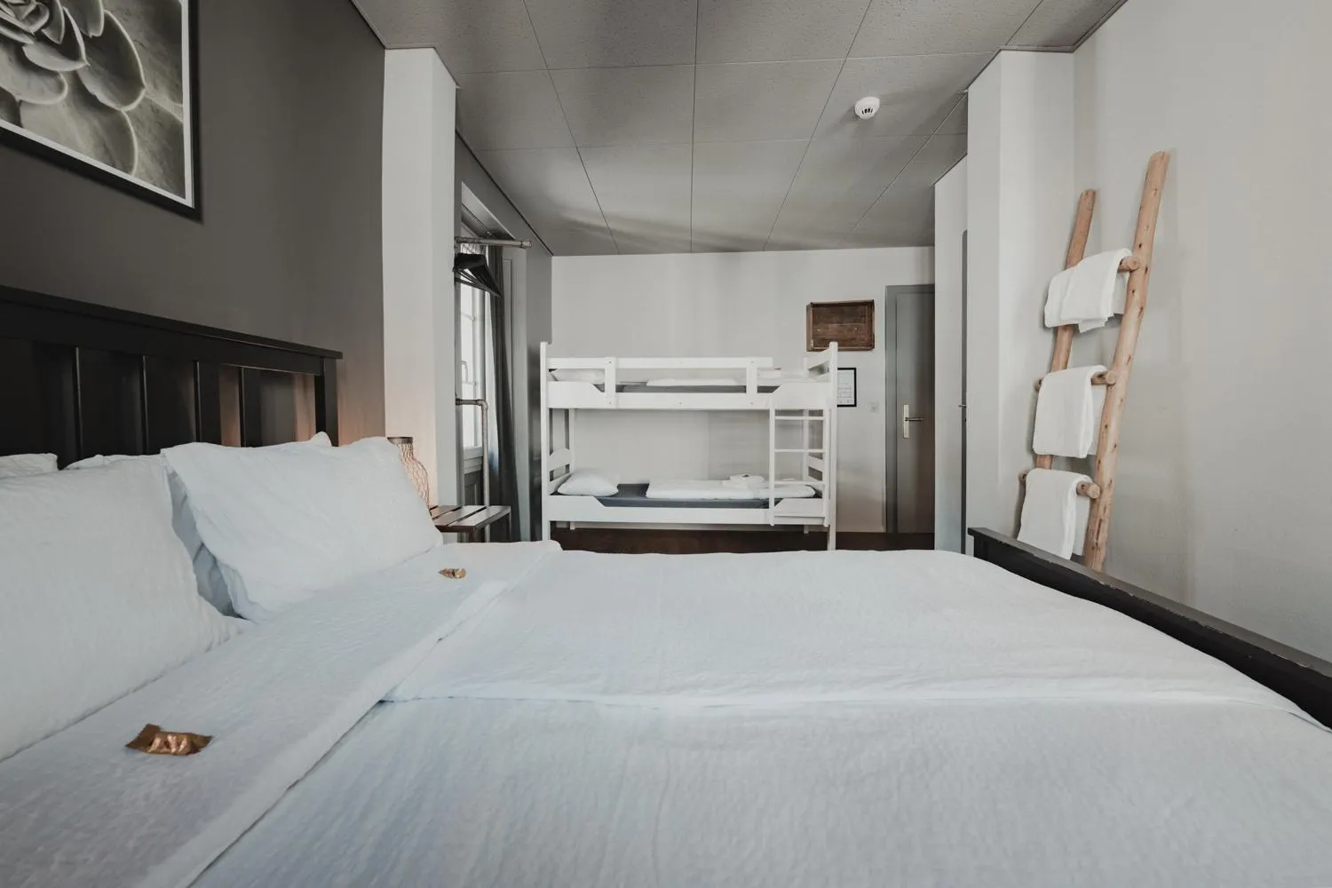 Bed in No8 Boutique Hotel - self check in