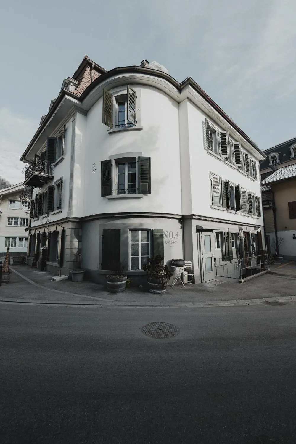 Property building in No8 Boutique Hotel - self check in