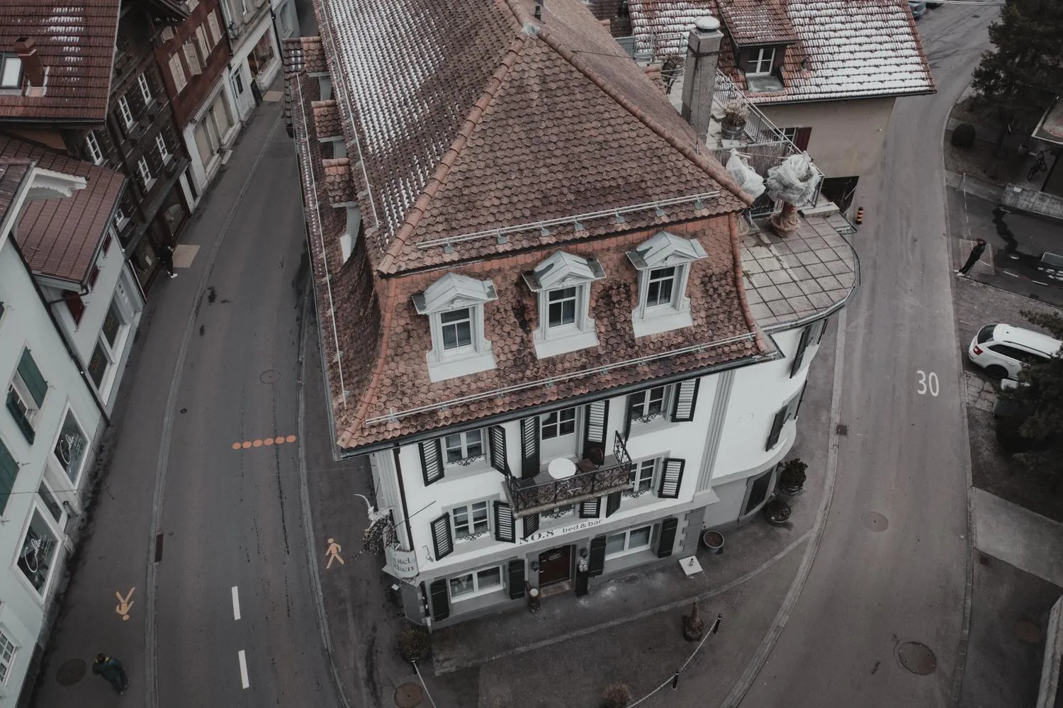 Property building in No8 Boutique Hotel - self check in