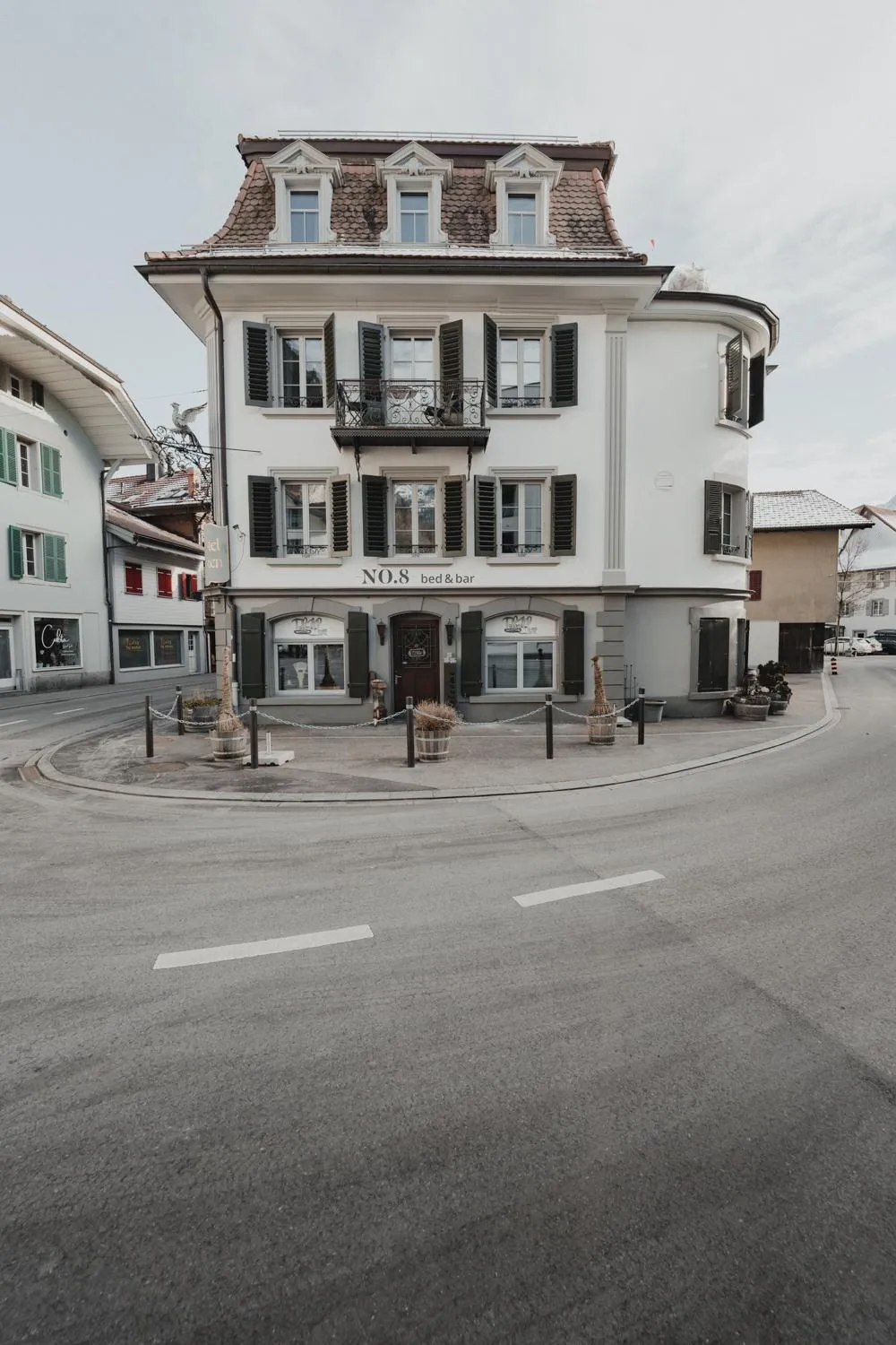 Property building in No8 Boutique Hotel - self check in