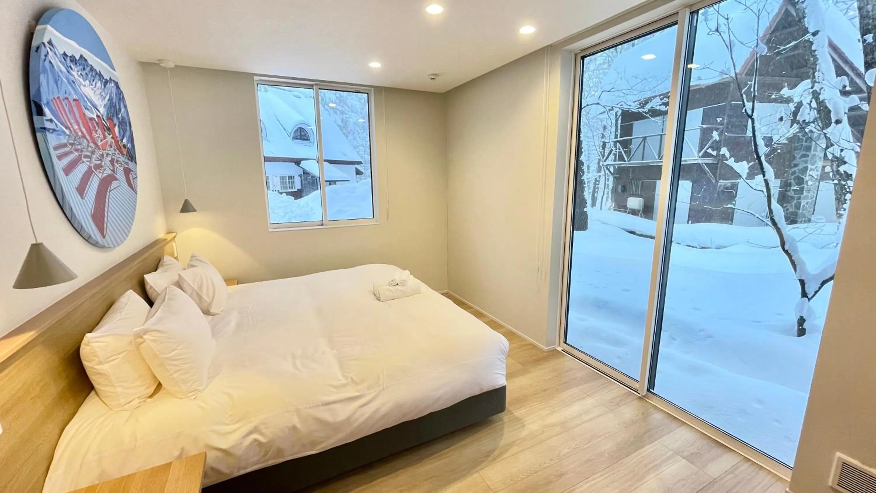 Bed in Ahiru Chalet by Hakuba White Fox Company