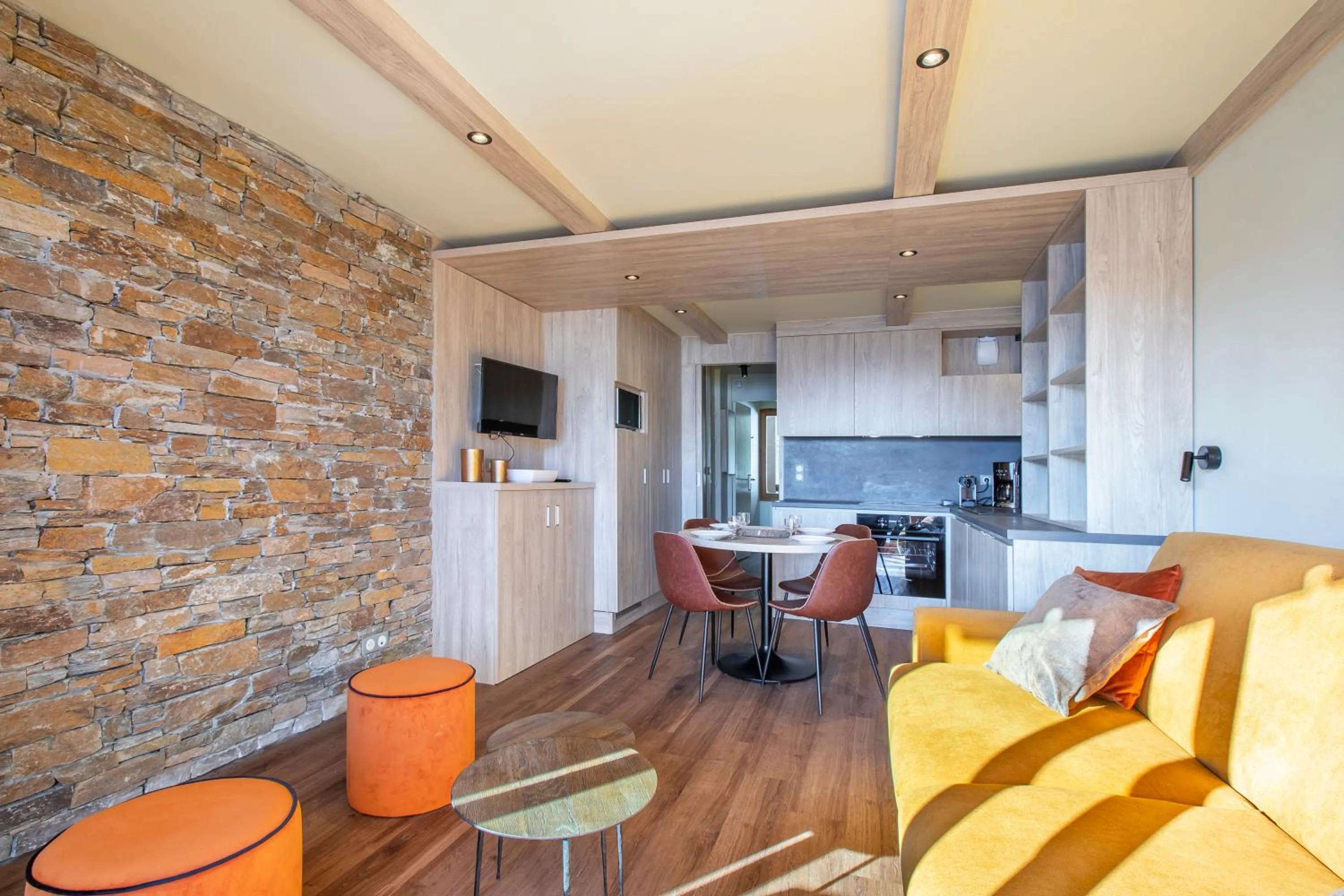 Kitchen or kitchenette in Vacancéole - Résidence La Duit