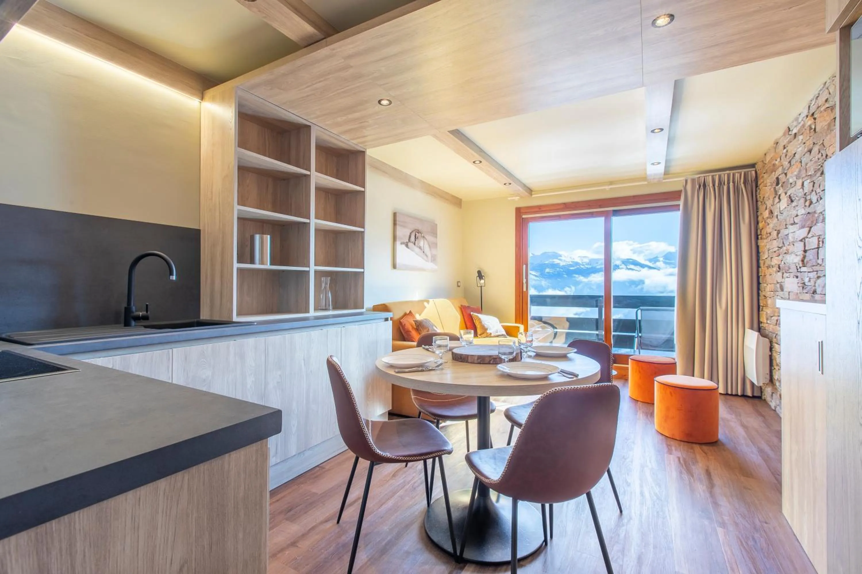 Living room in Vacancéole - Résidence La Duit