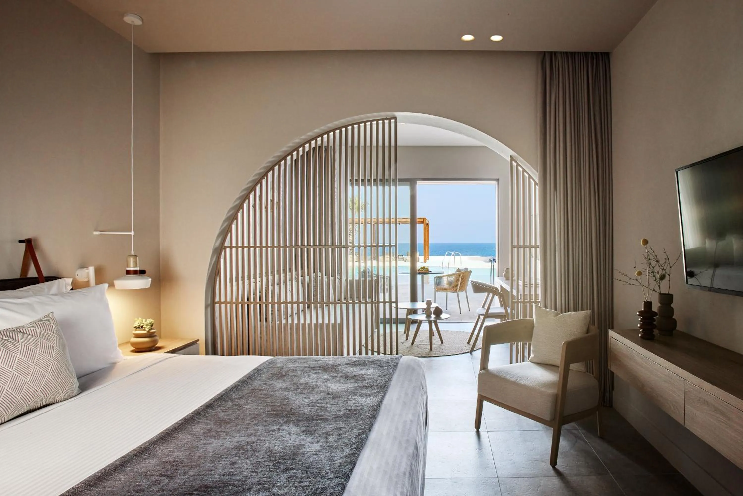 View (from property/room), Bed in Elissa Lifestyle Beach Resort - Adults Only