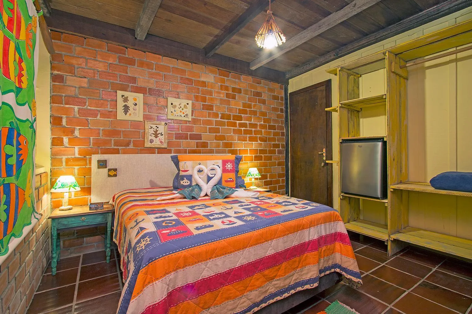 Bed in Hotel Pousada Praia do Farol