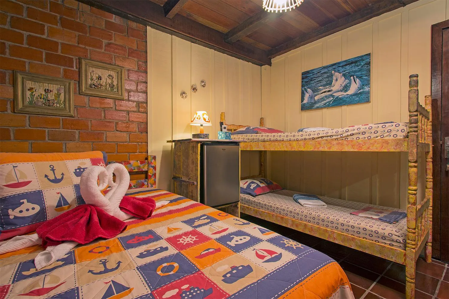 Bed in Hotel Pousada Praia do Farol