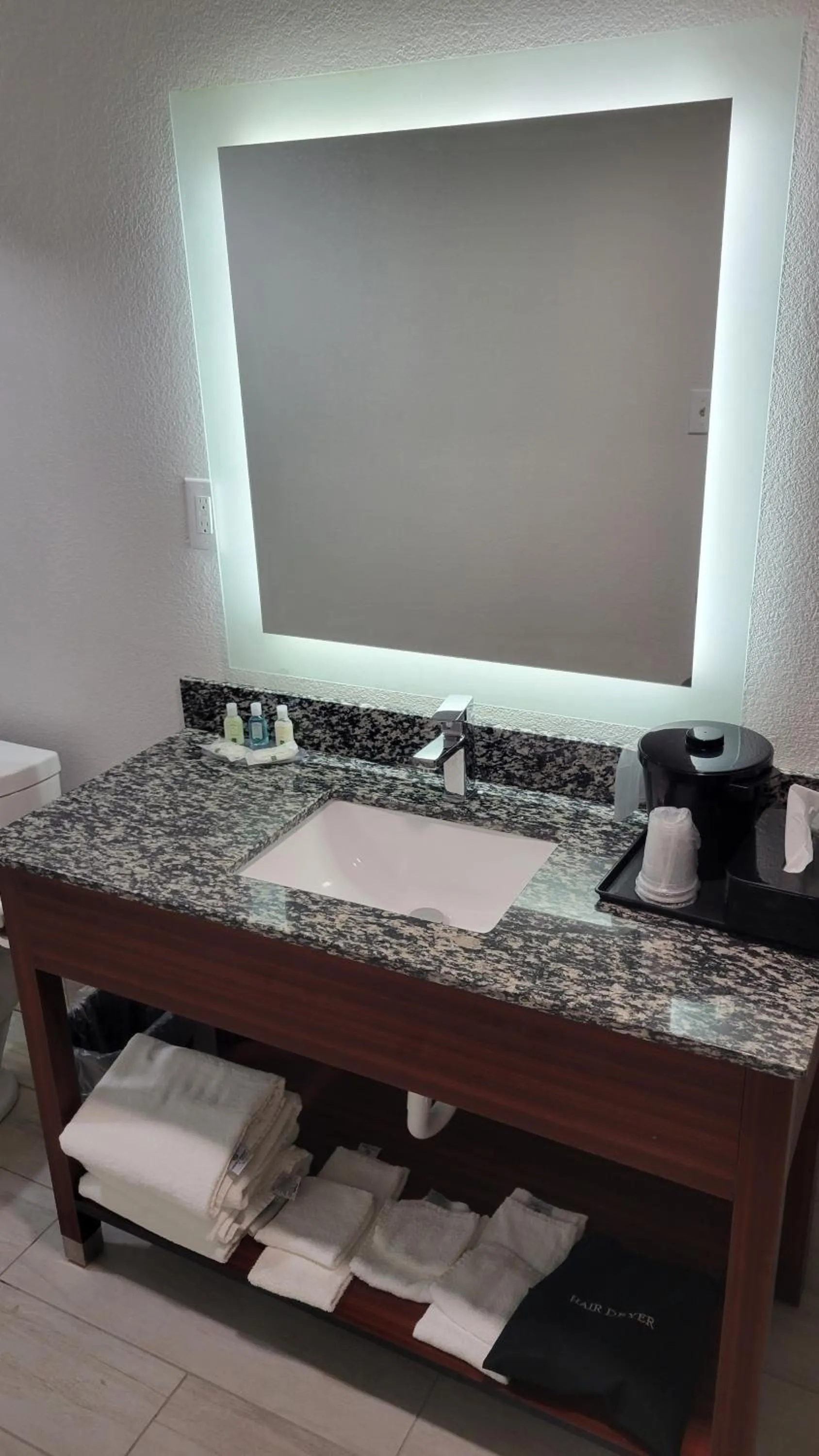 Bathroom in Quality Inn Forsyth near GA Public Safety Training Center