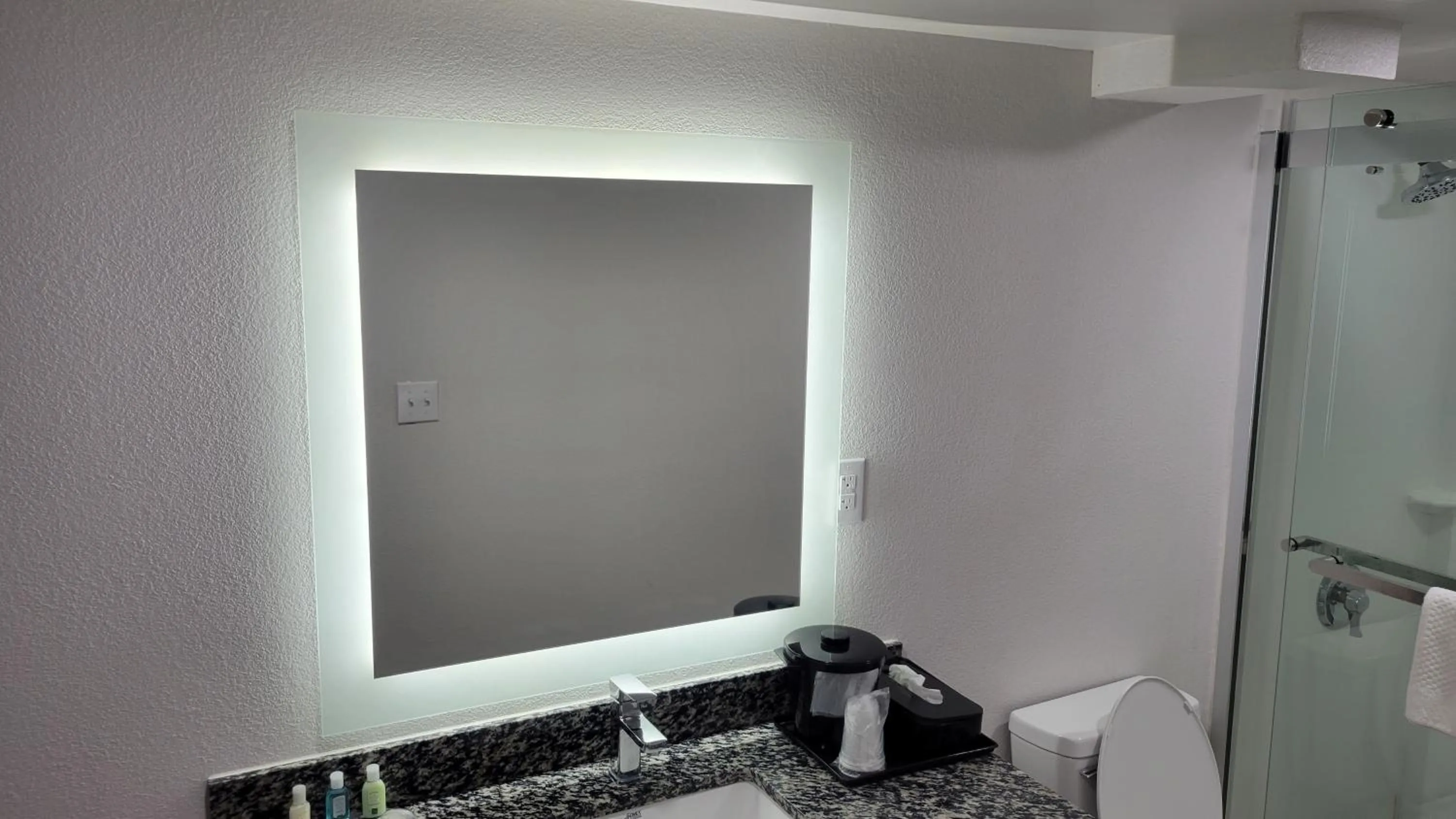 Shower in Quality Inn Forsyth near GA Public Safety Training Center