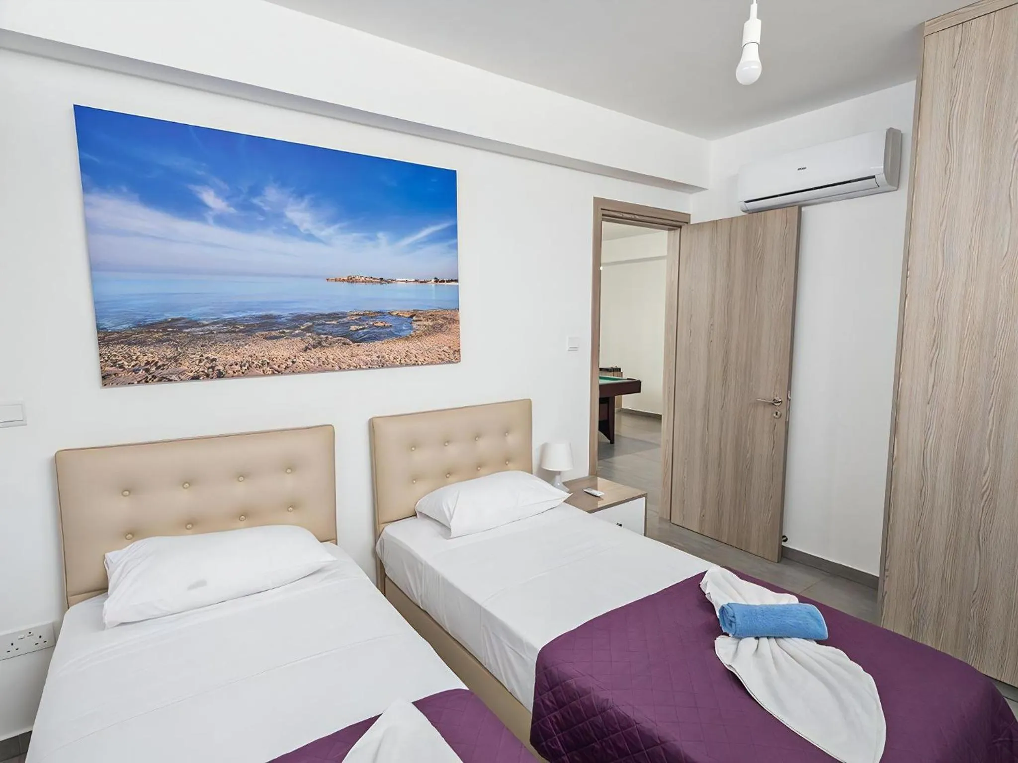 Bedroom, Bed in Villa Protaras Miramar Luxury and new 5BDR Protaras Villa with pool and stunning sea views