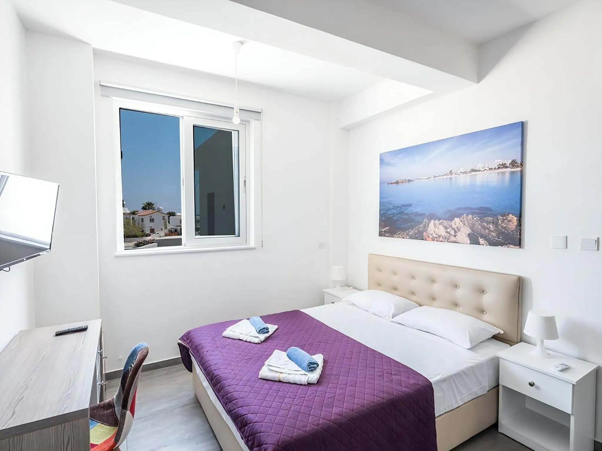 Bedroom, Bed in Villa Protaras Miramar Luxury and new 5BDR Protaras Villa with pool and stunning sea views