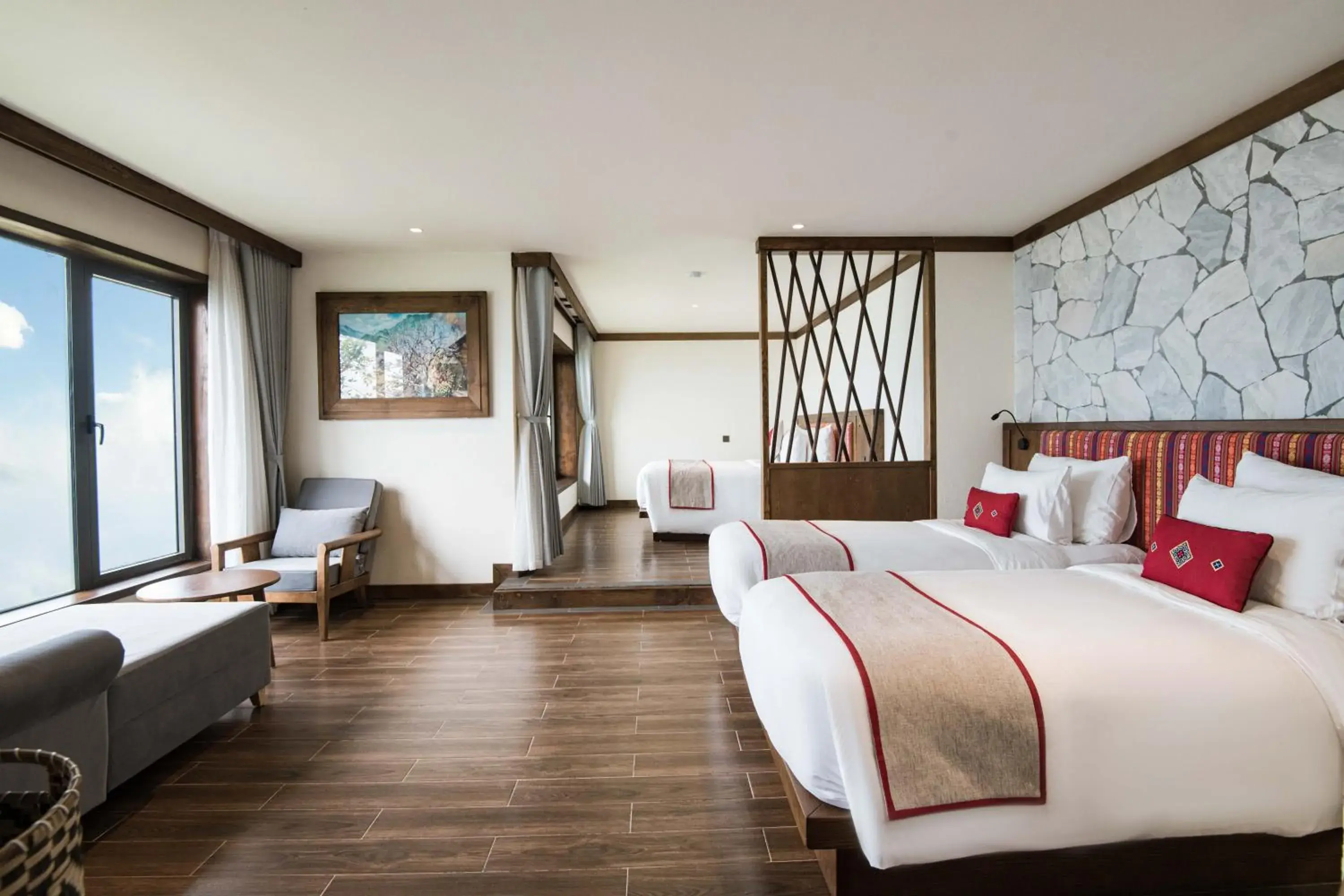 Quadruple Room with Mountain View in Sapa Catcat Hills Resort & Spa Quadruple Room with Mountain View in Sapa Catcat Hills Resort & Spa