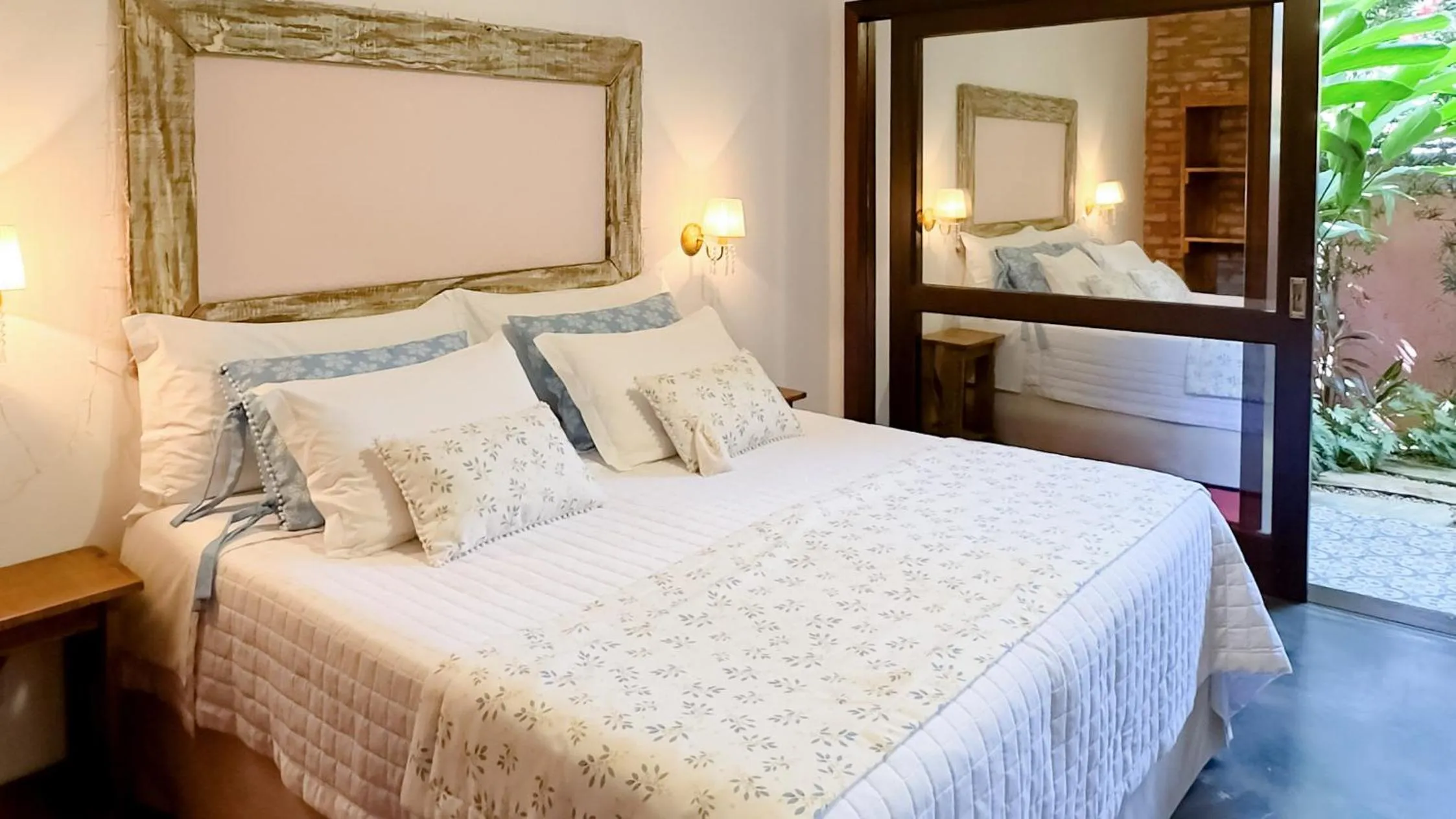 Bed in Pousada Vila Rosada