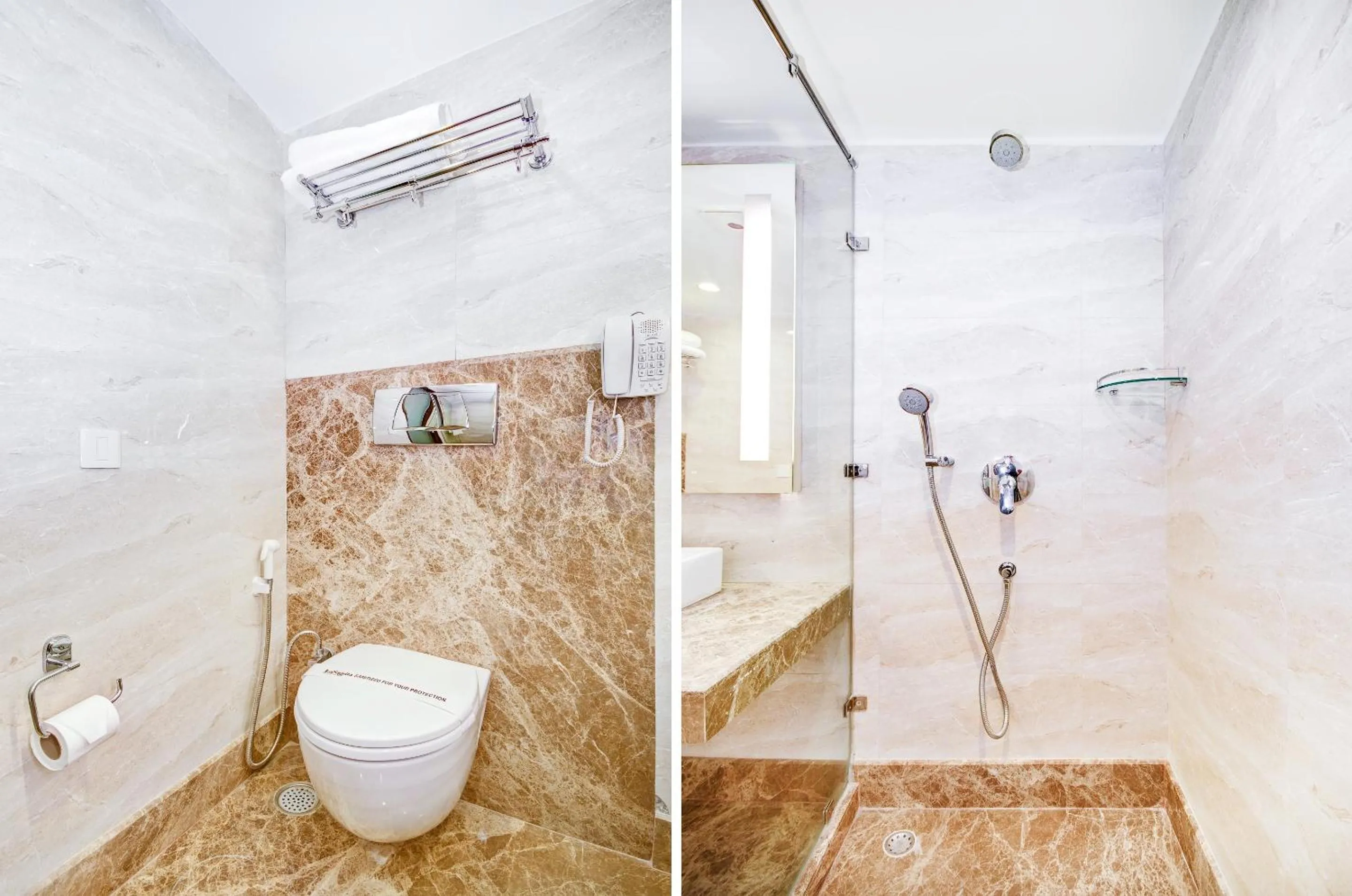 Bathroom in Hotel La Sagrita,Sunder Nagar